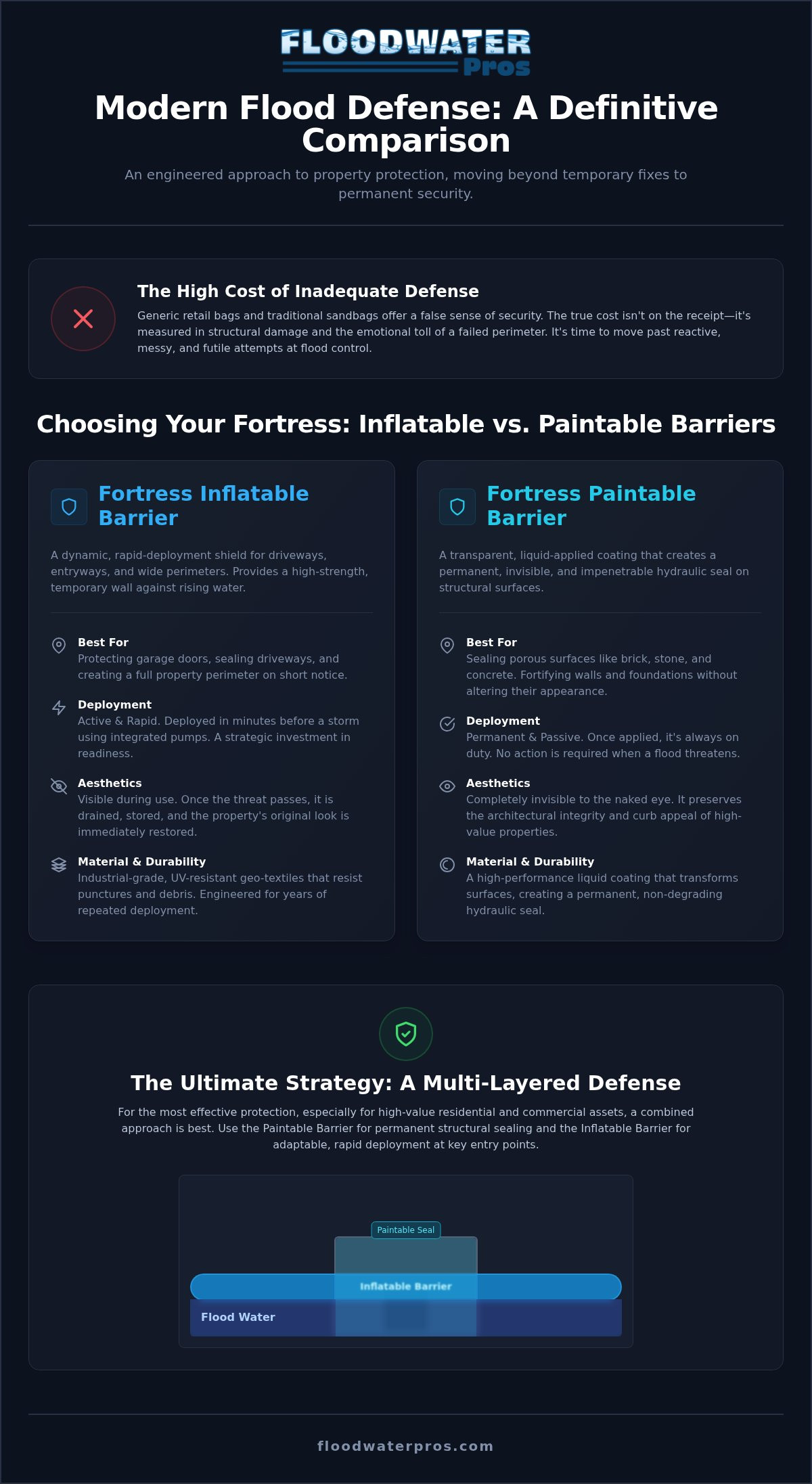 Inflatable vs paintable flood barrier cost
