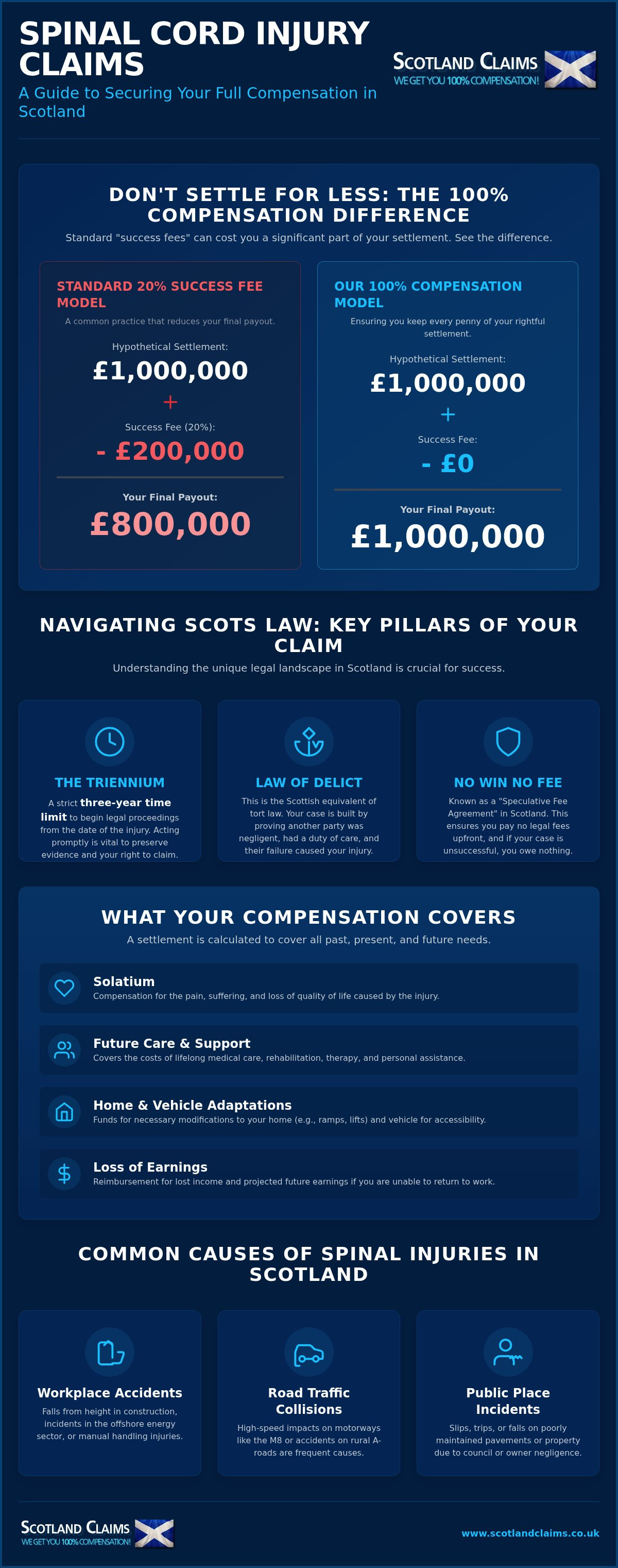 Spinal cord injury compensation