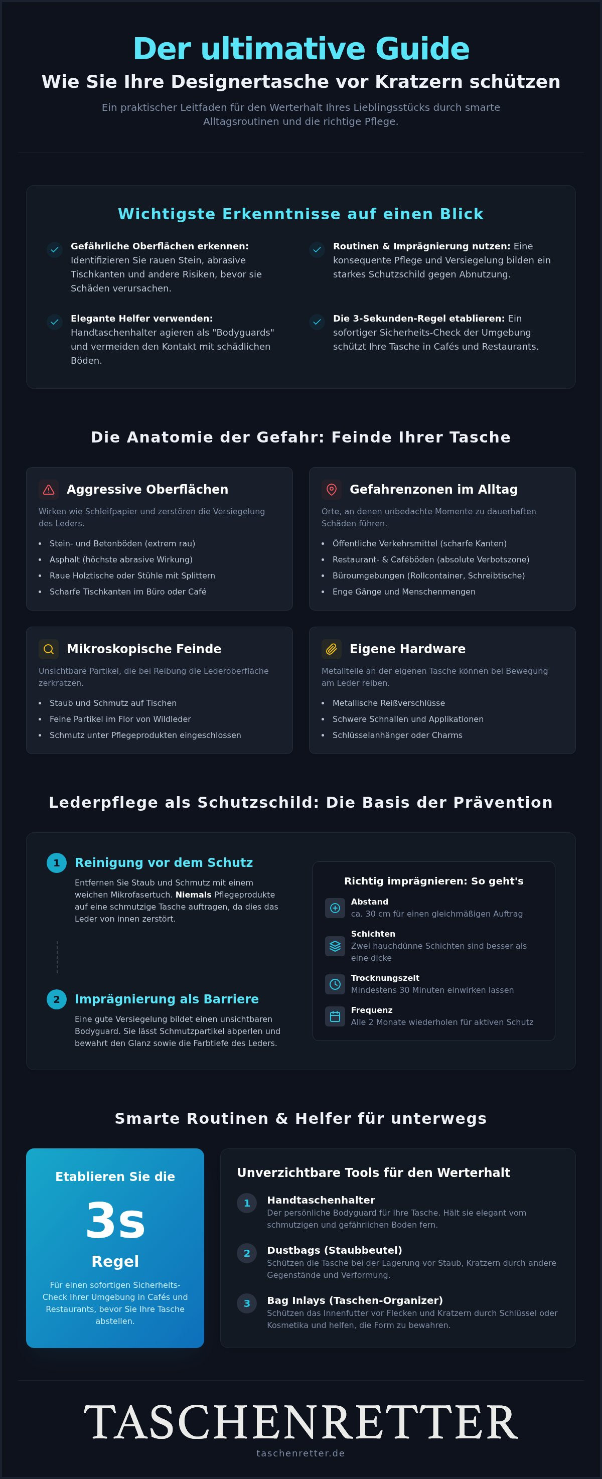 Handtasche vor kratzern schützen