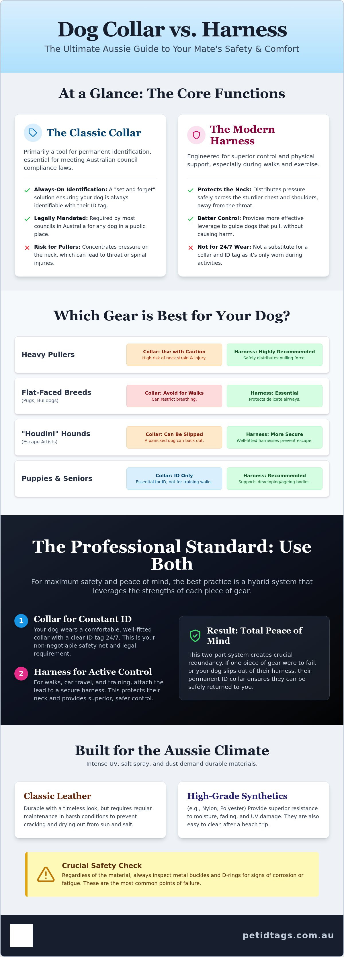 Dog collar vs harness australia