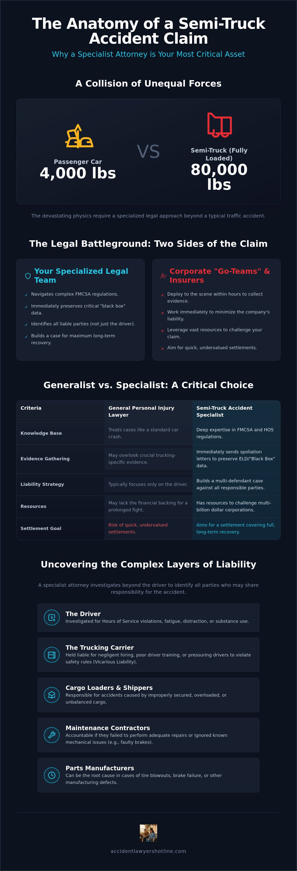 Semi Truck Accident Attorneys: A Guide to Choosing Specialized Legal Advocacy