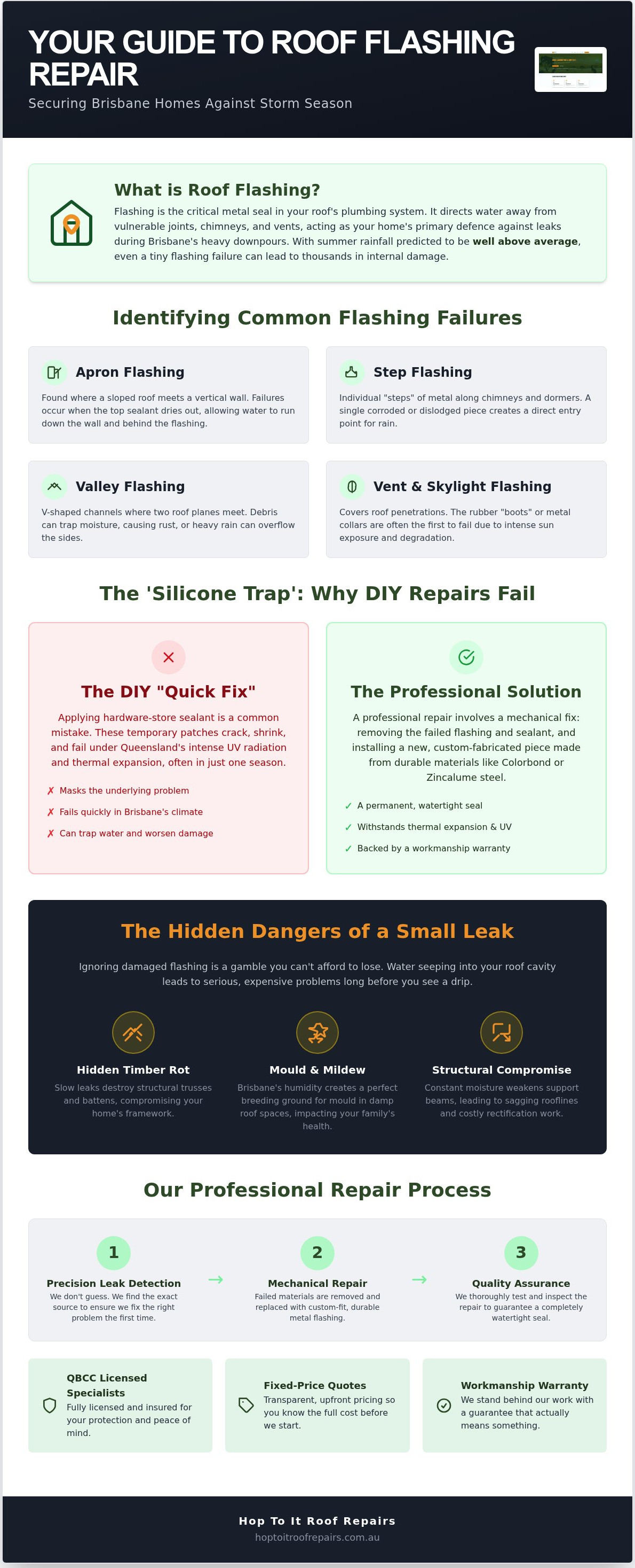 Roof flashing repair Brisbane