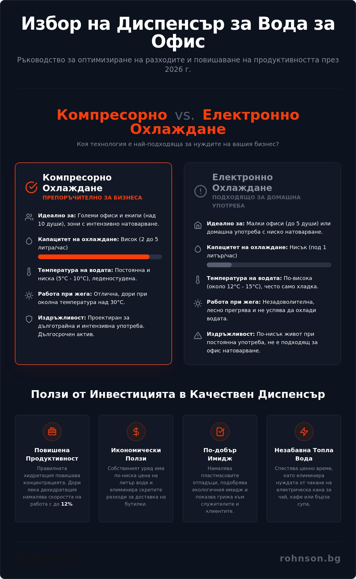 диспенсър за вода за офис