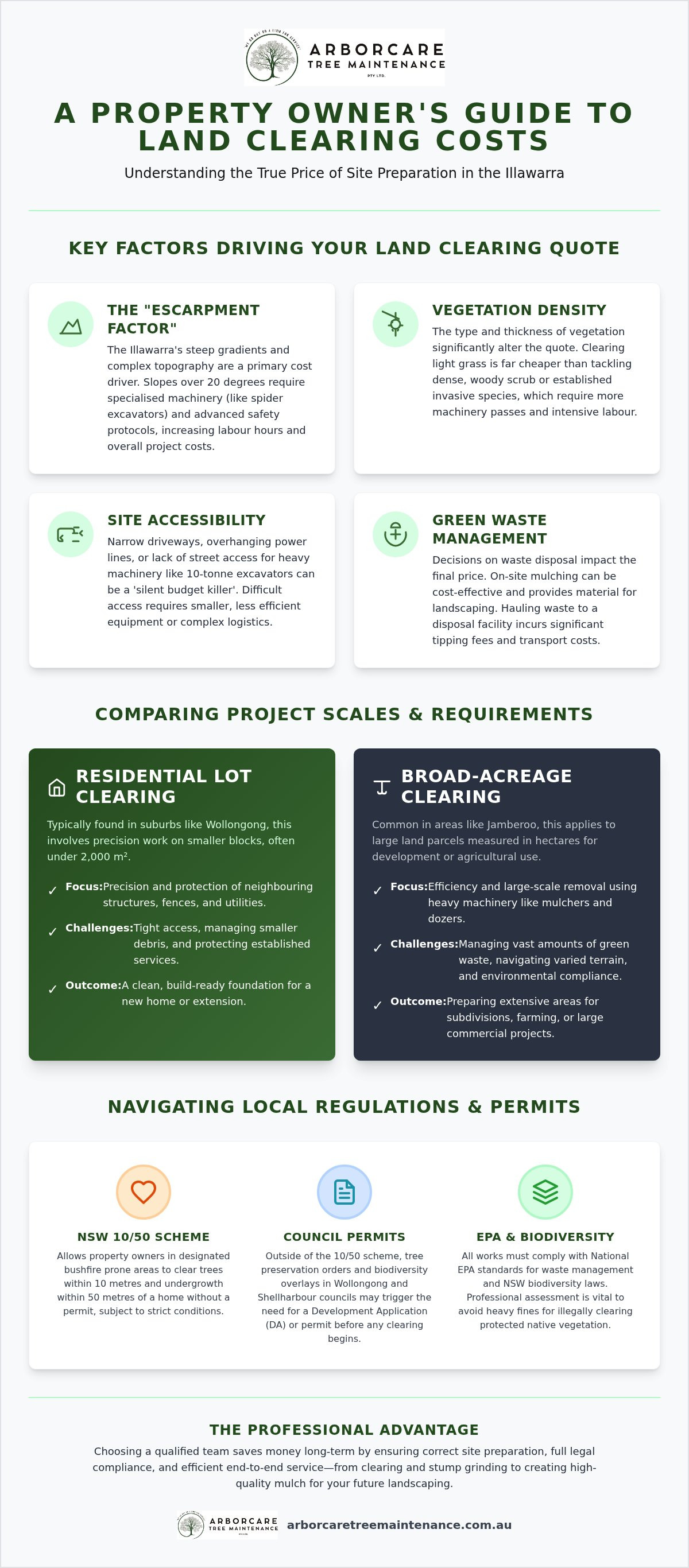 Cost of land clearing Illawarra
