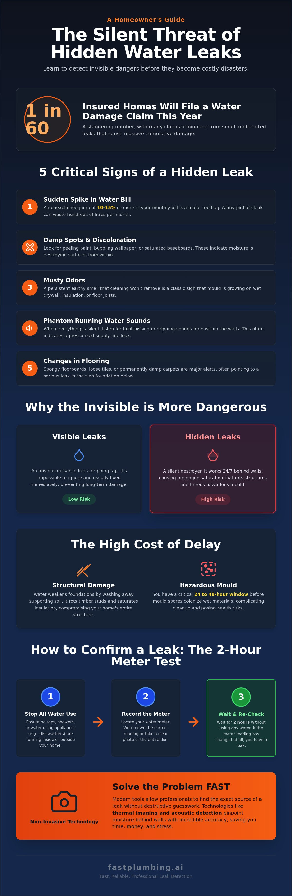 Signs of a hidden water leak