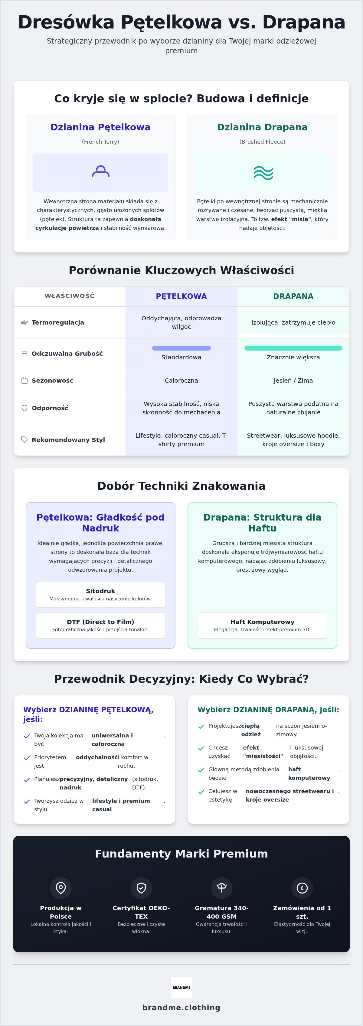 Dzianina pętelkowa a drapana
