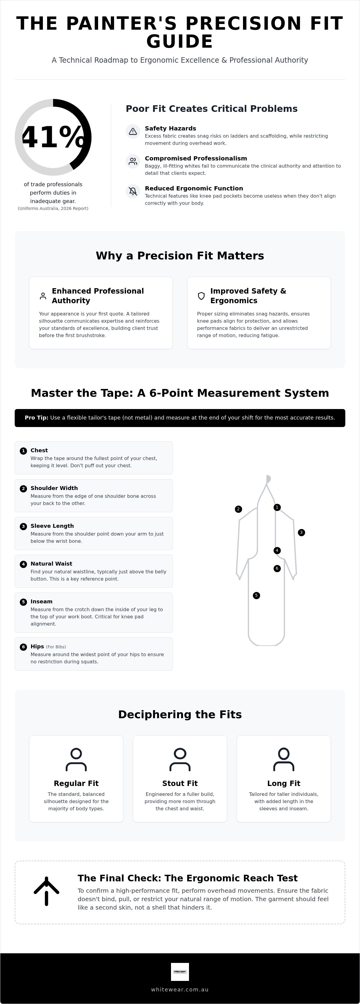 Painters clothing size guide