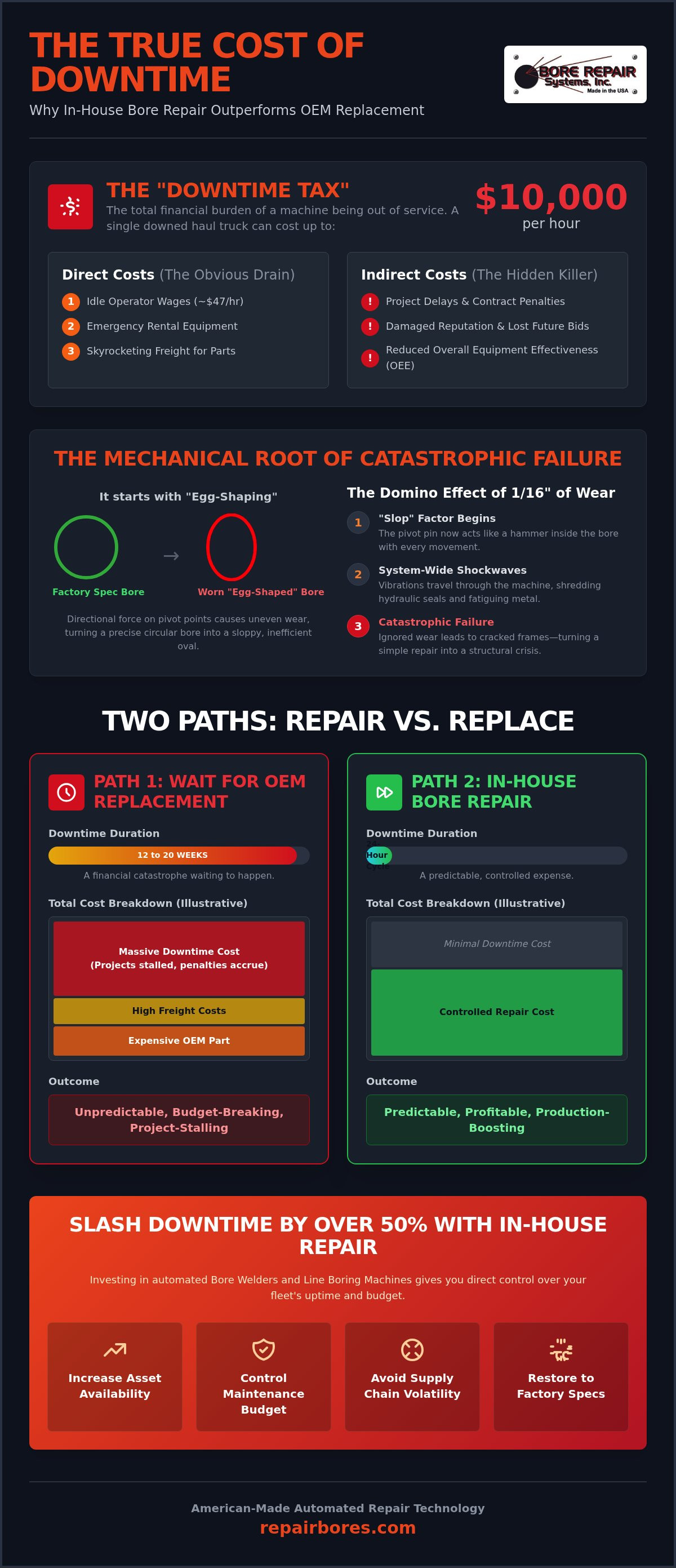 Heavy equipment downtime cost analysis