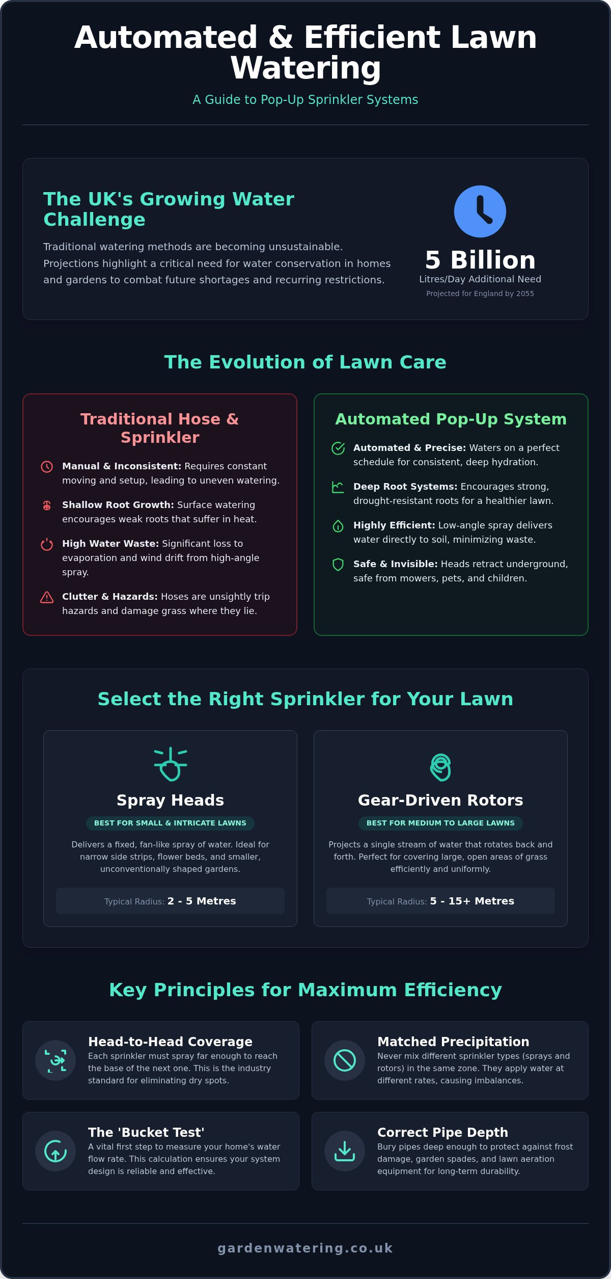 Pop-up sprinkler systems | automated & efficient lawn watering