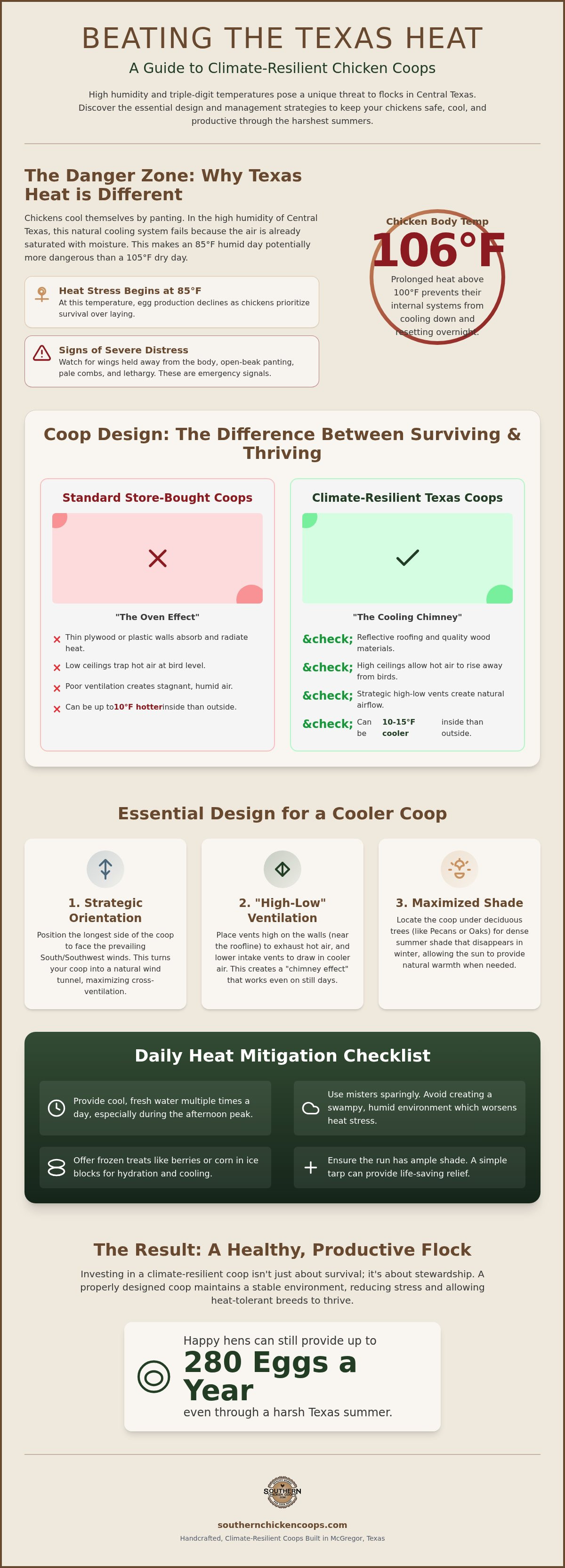 How to house chickens in Texas heat