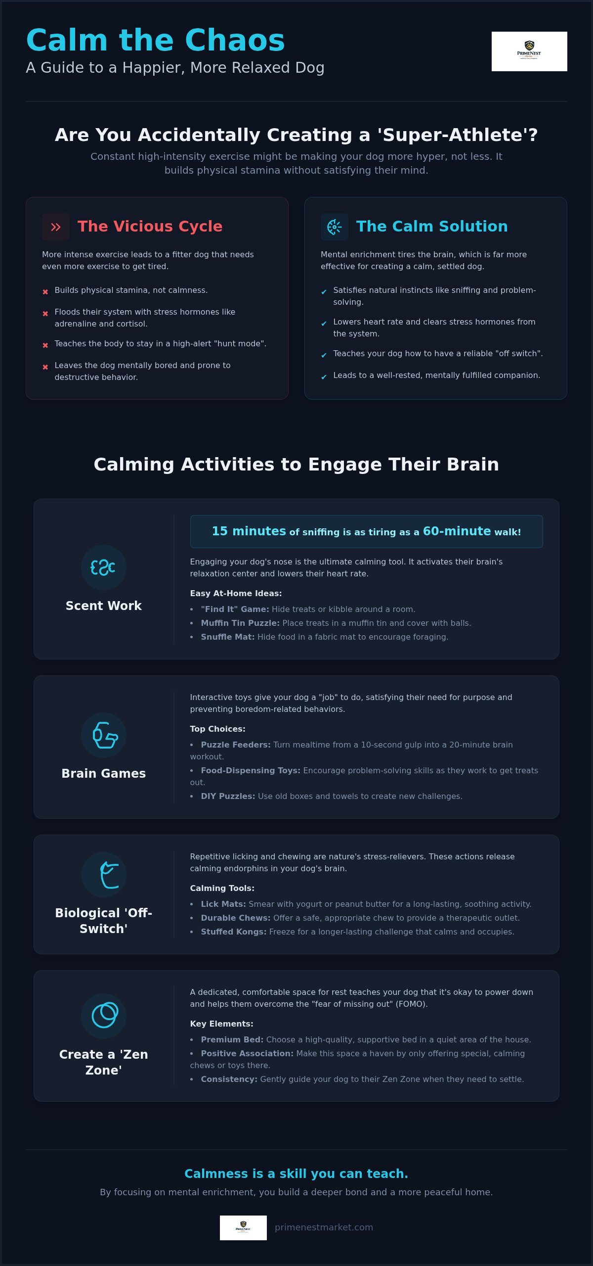 Calming activities for hyperactive dogs