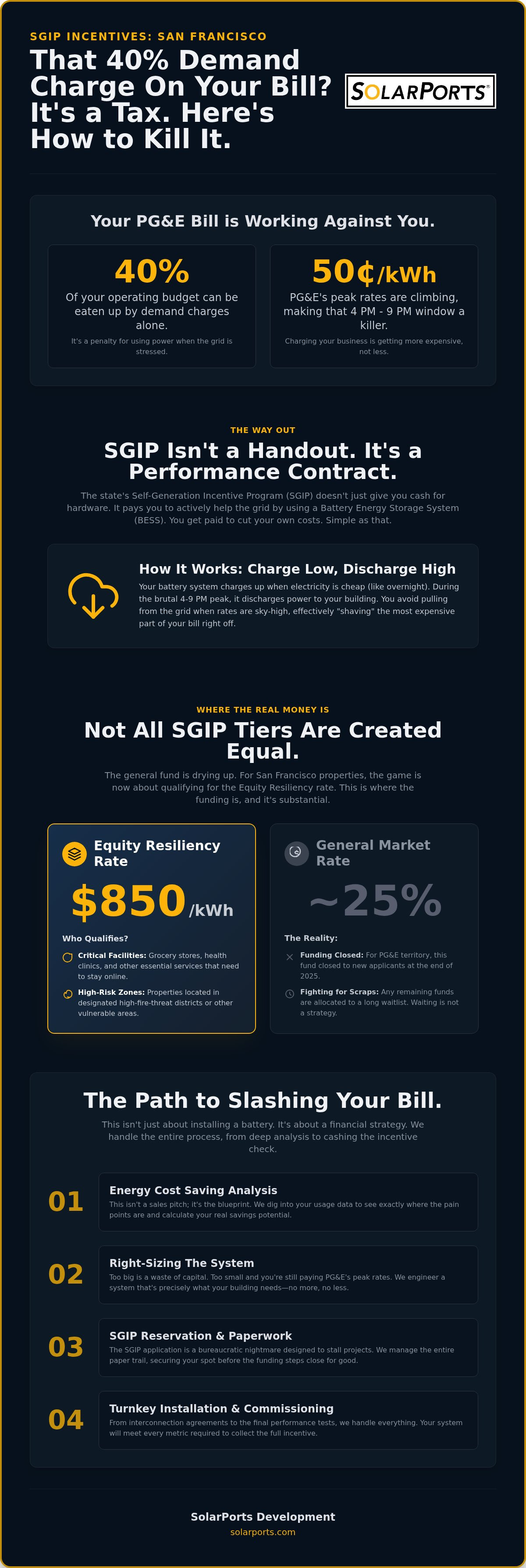 SGIP for commercial energy storage San Francisco