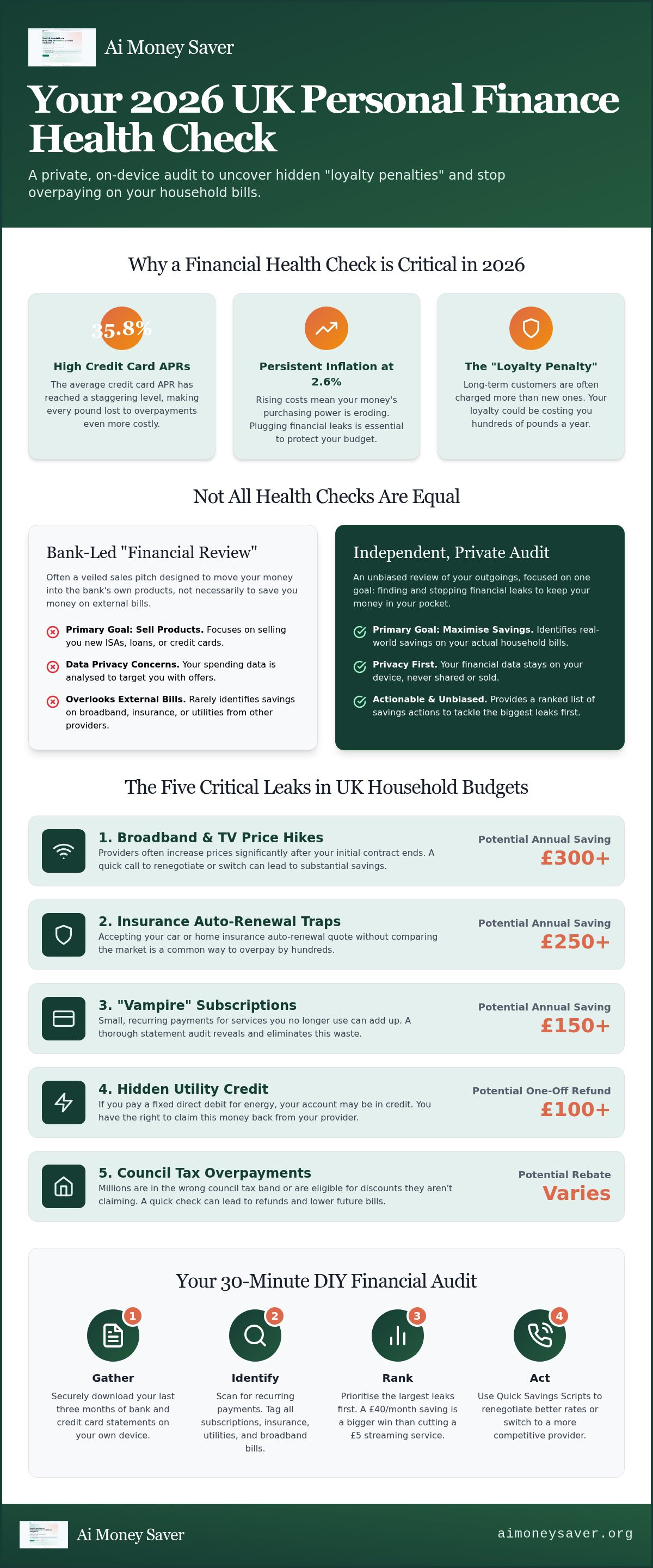 Personal finance health check UK