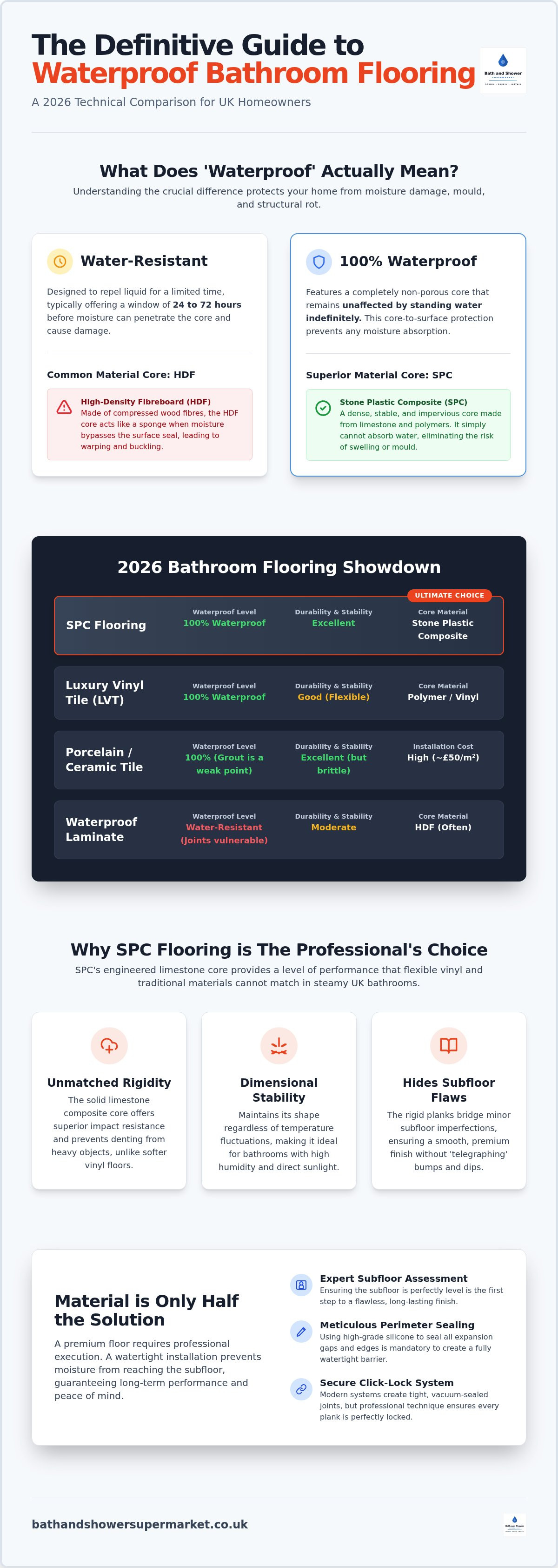 Best waterproof flooring for bathrooms