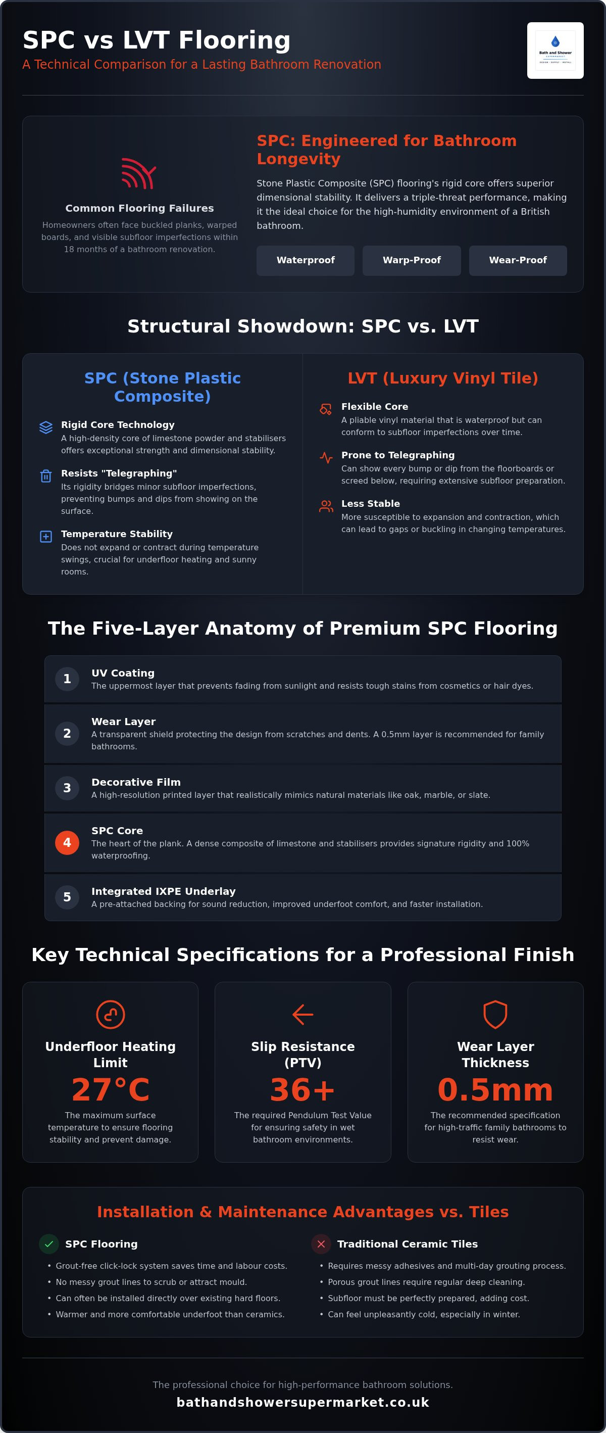SPC vs LVT flooring for bathrooms