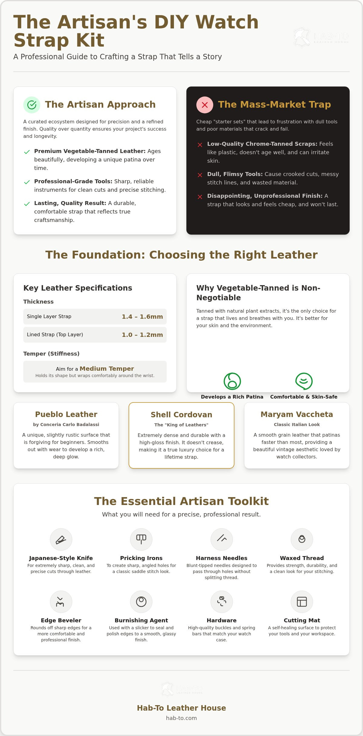 DIY leather watch strap kit