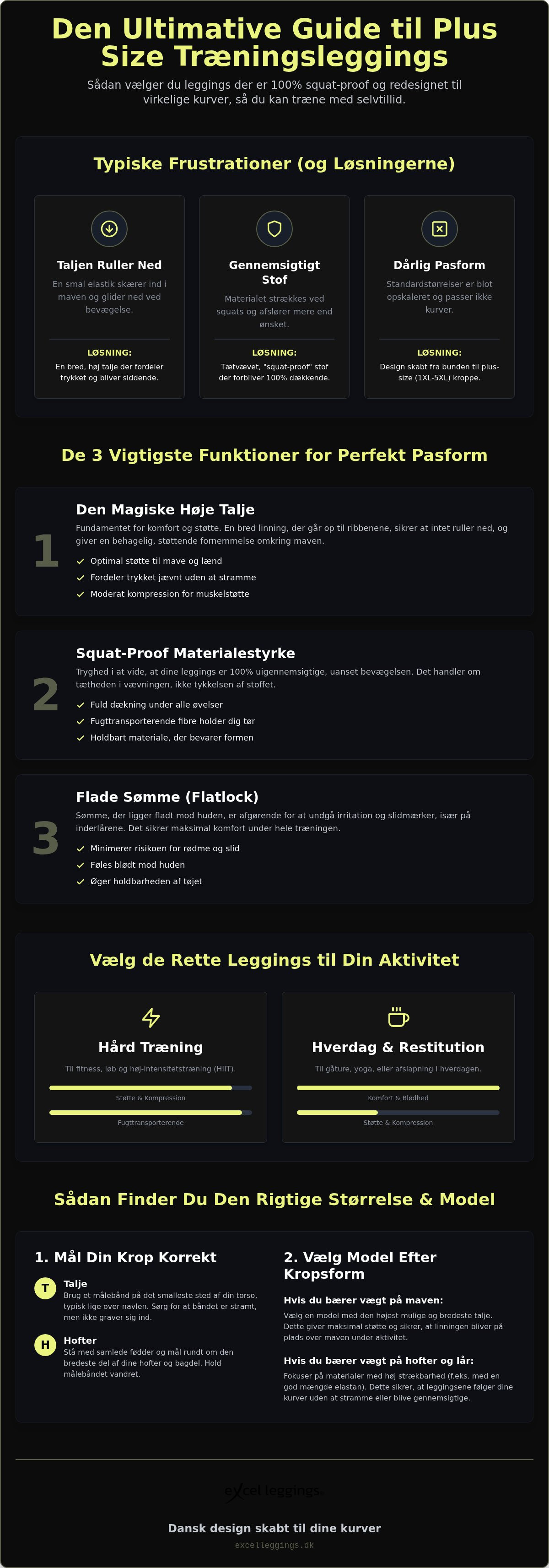 Alsidige træningsleggings plus size