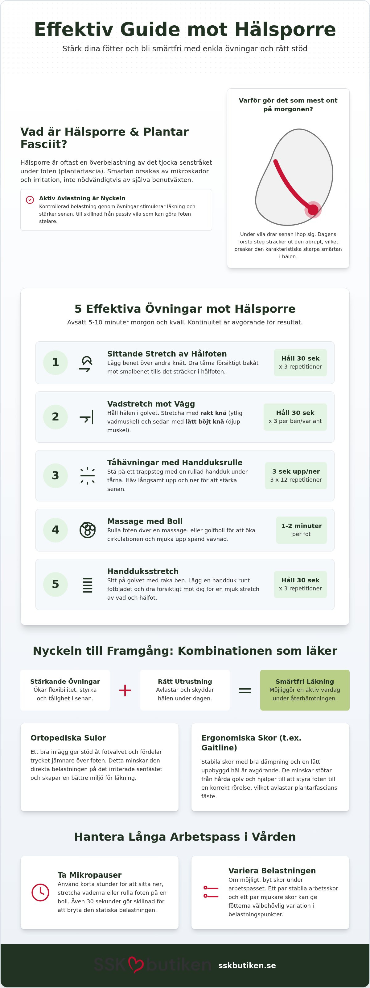 övningar mot hälsporre