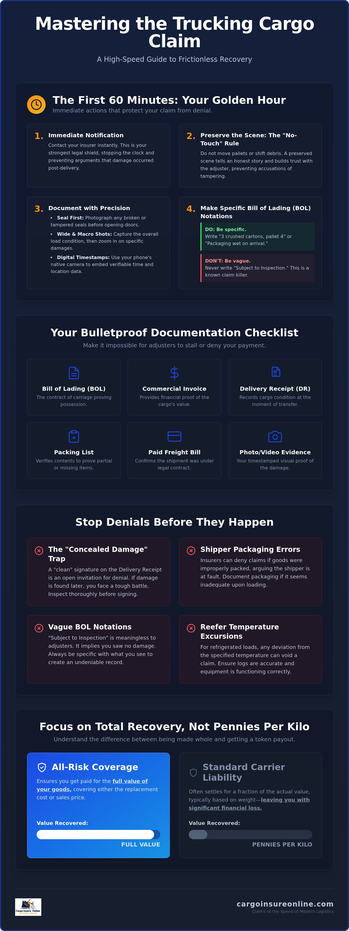 How to file a trucking cargo insurance claim