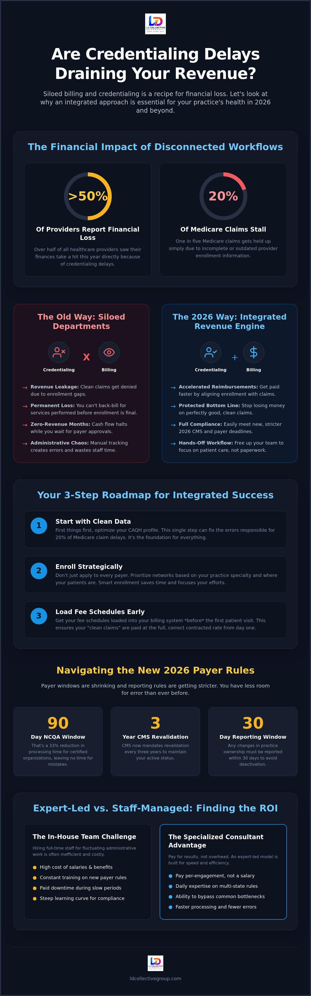 Integrated medical billing and credentialing