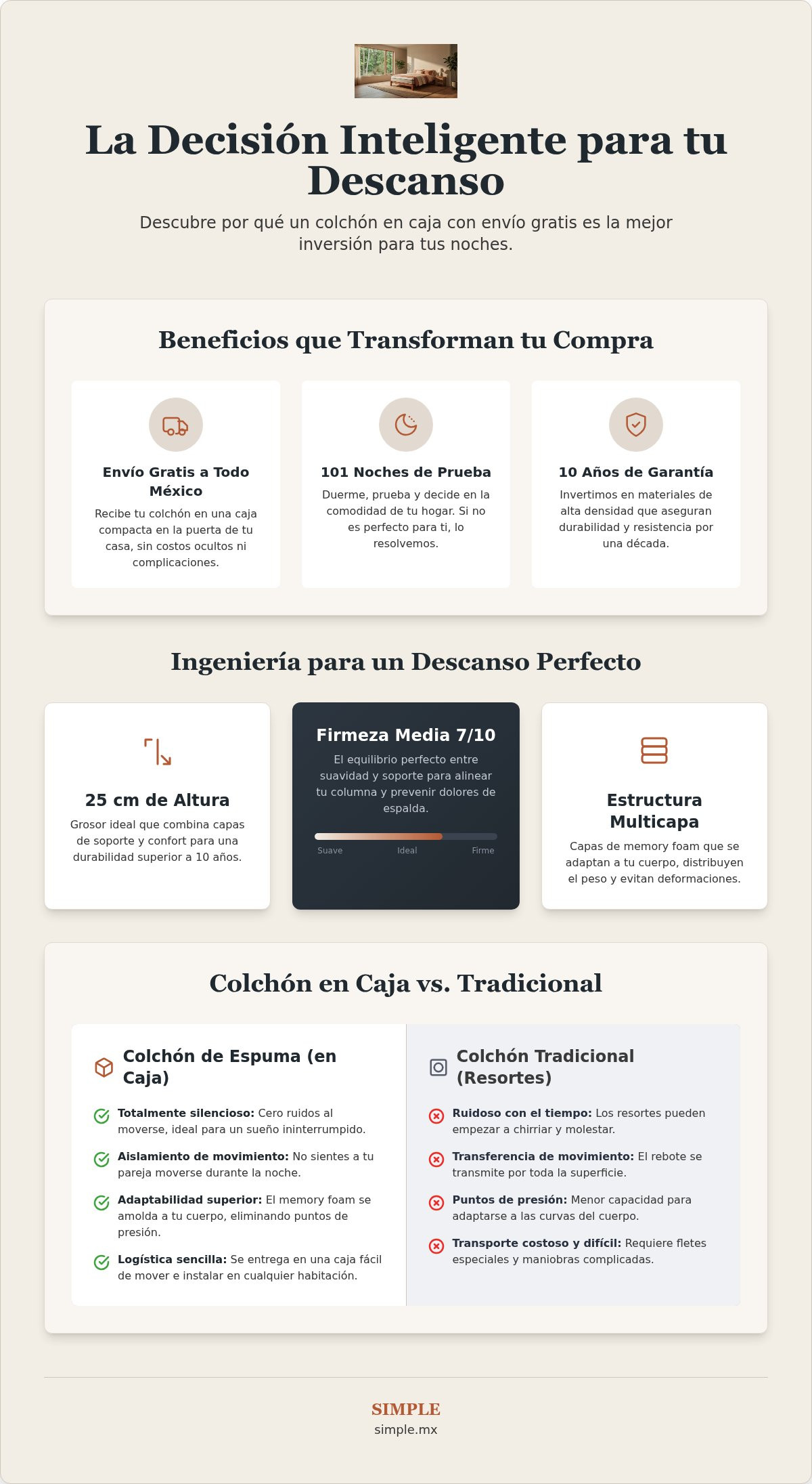 Colchón matrimonial envío gratis méxico