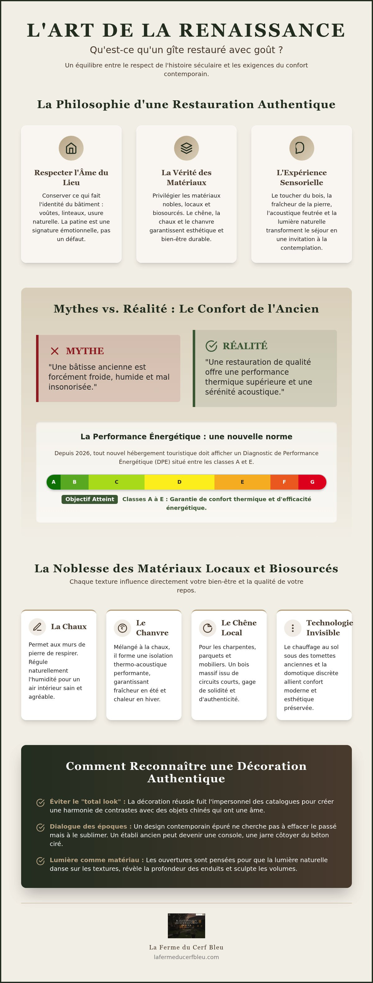 Gîte restauré avec goût