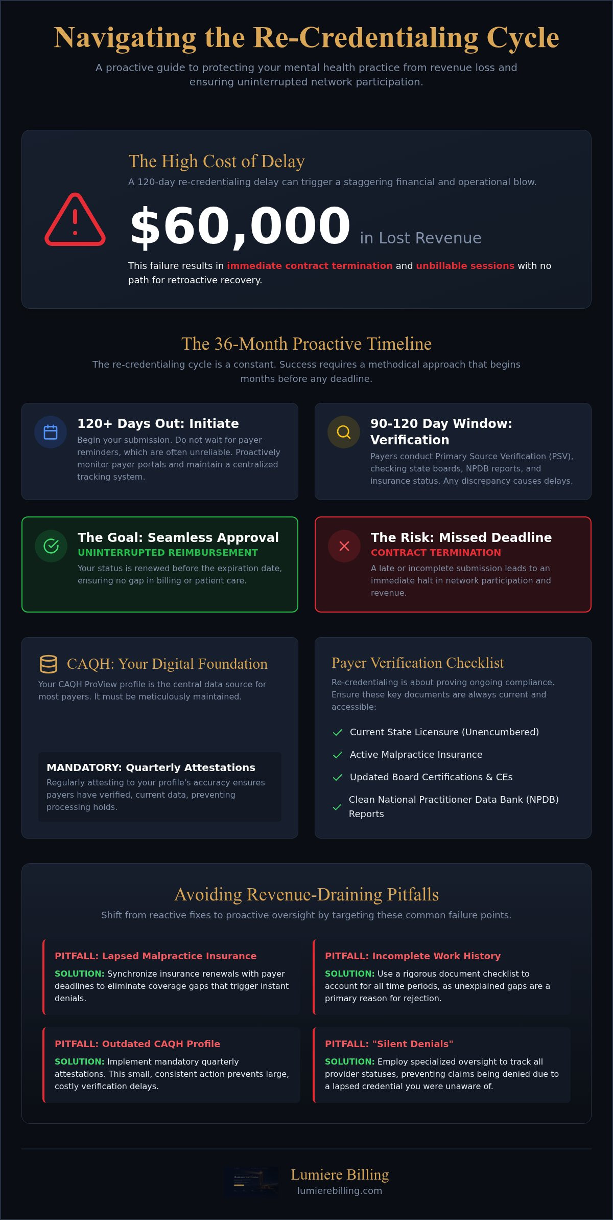 Mental health provider re-credentialing process