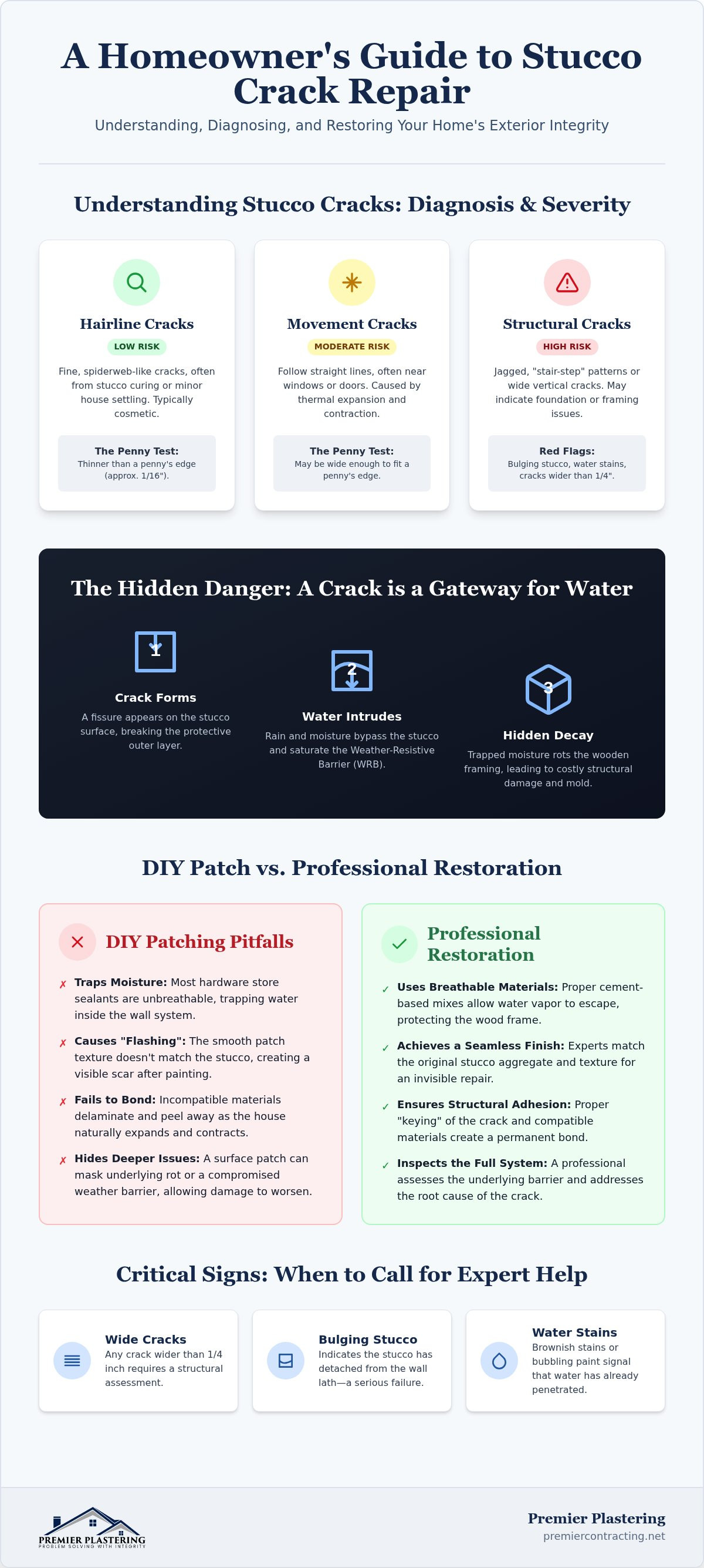 Stucco crack repair