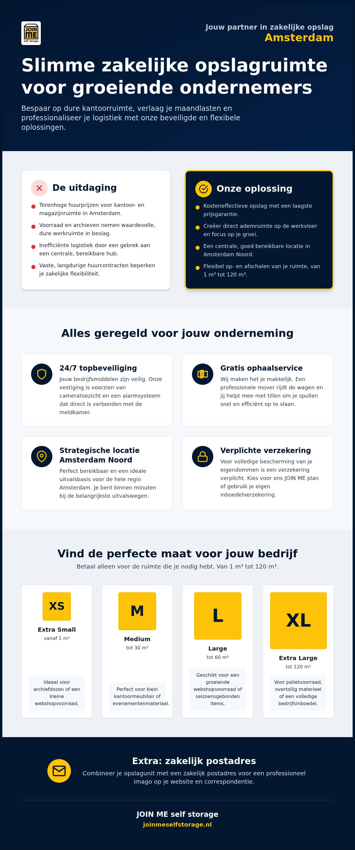 Zakelijke opslagruimte Amsterdam