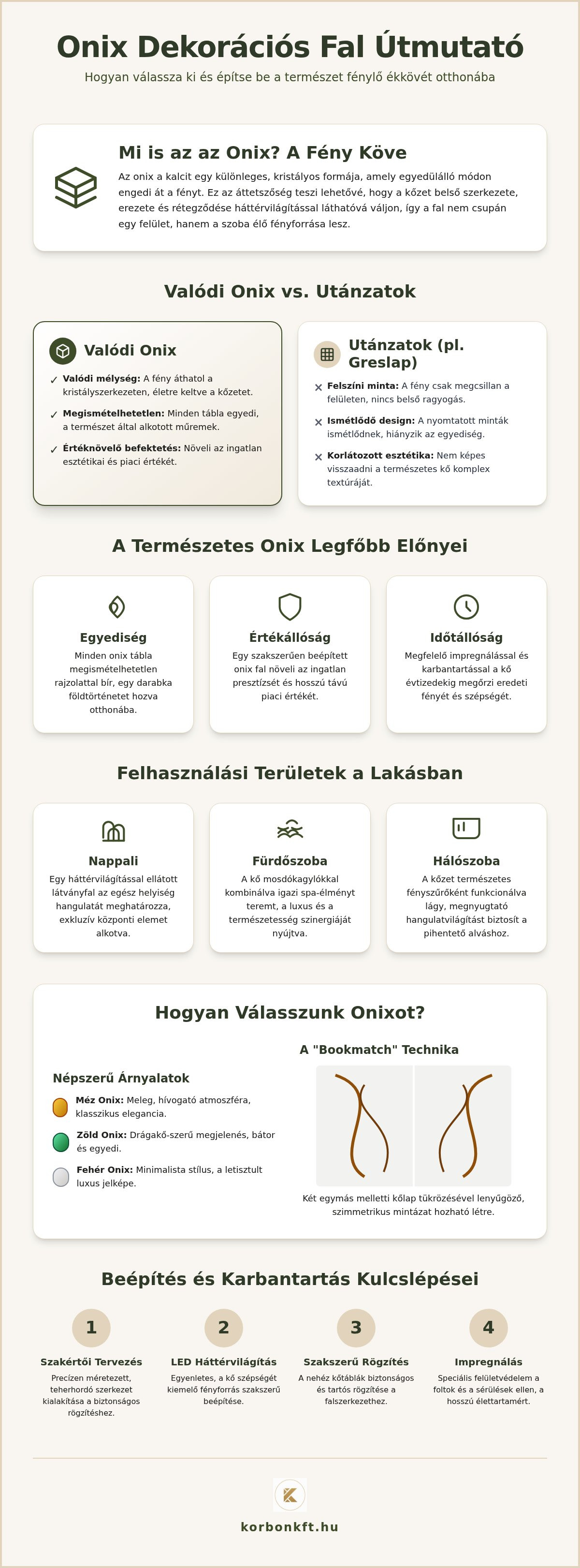 Onix dekorációs fal