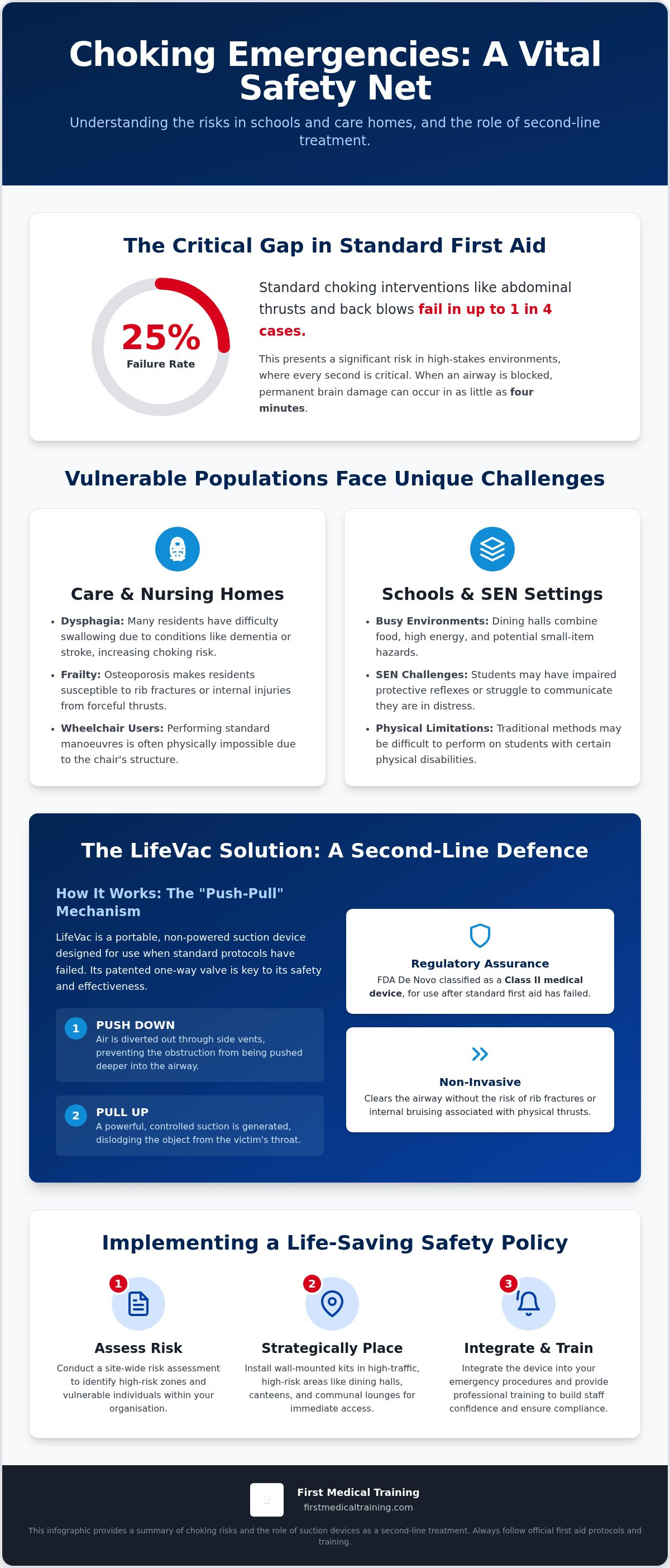 Lifevac for schools and care homes