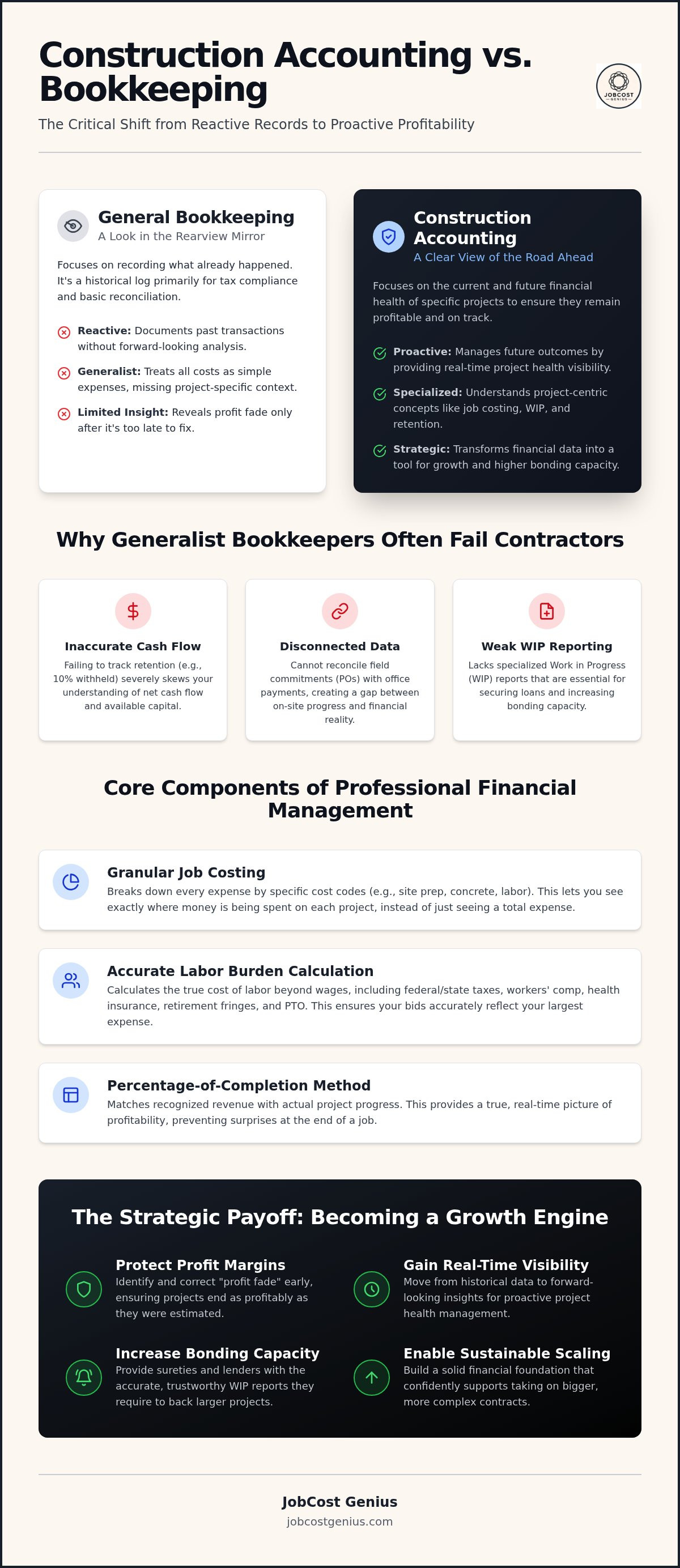 Construction accounting vs bookkeeping