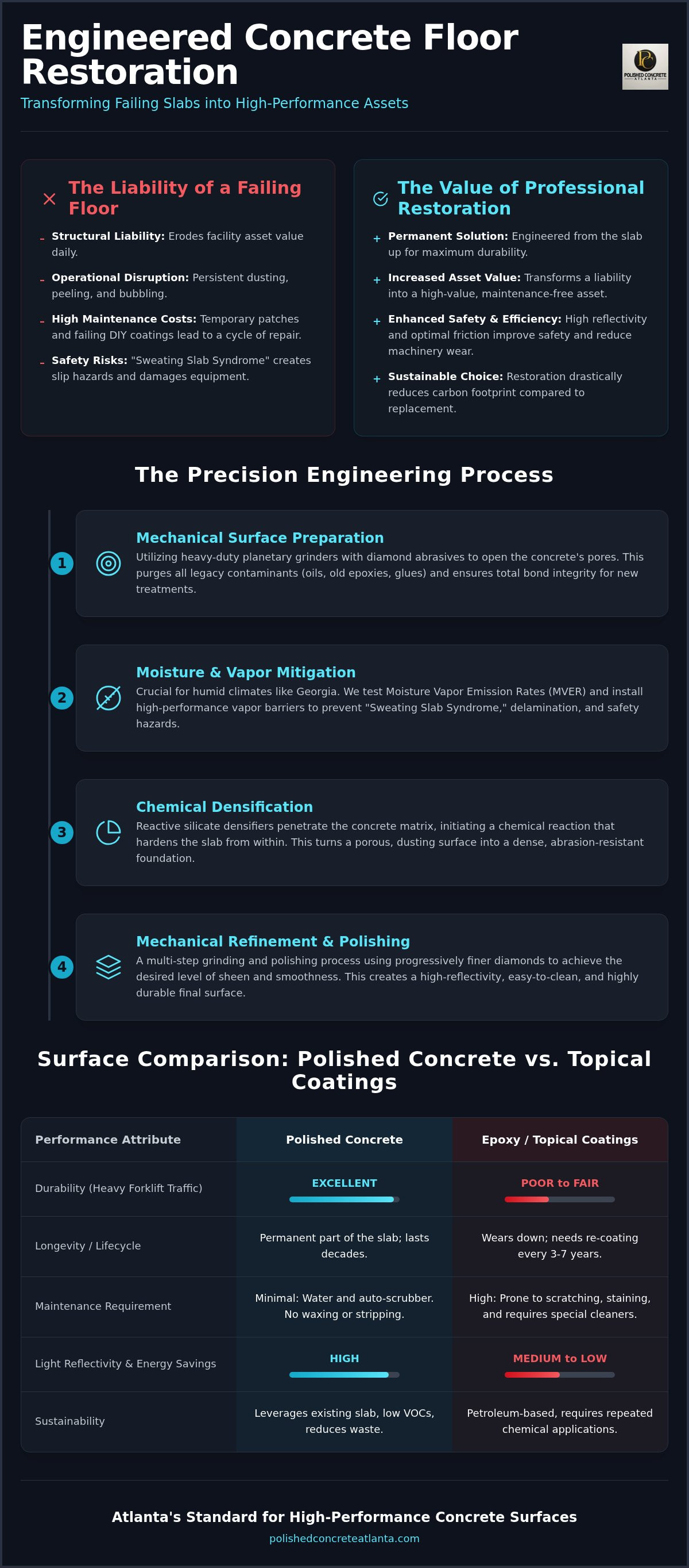 Concrete floor restoration Atlanta