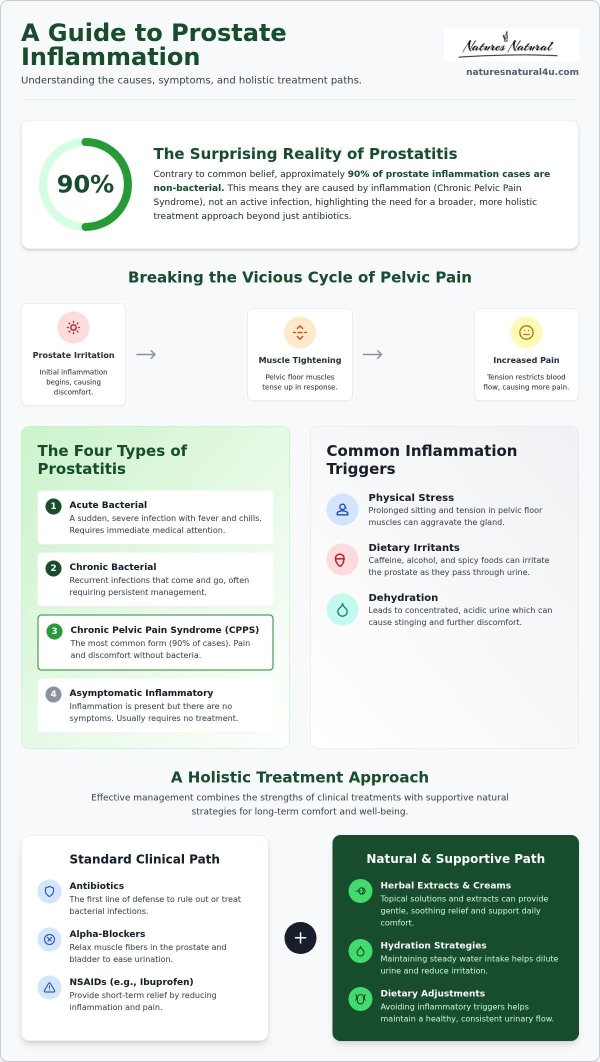 Inflamed prostate gland treatment