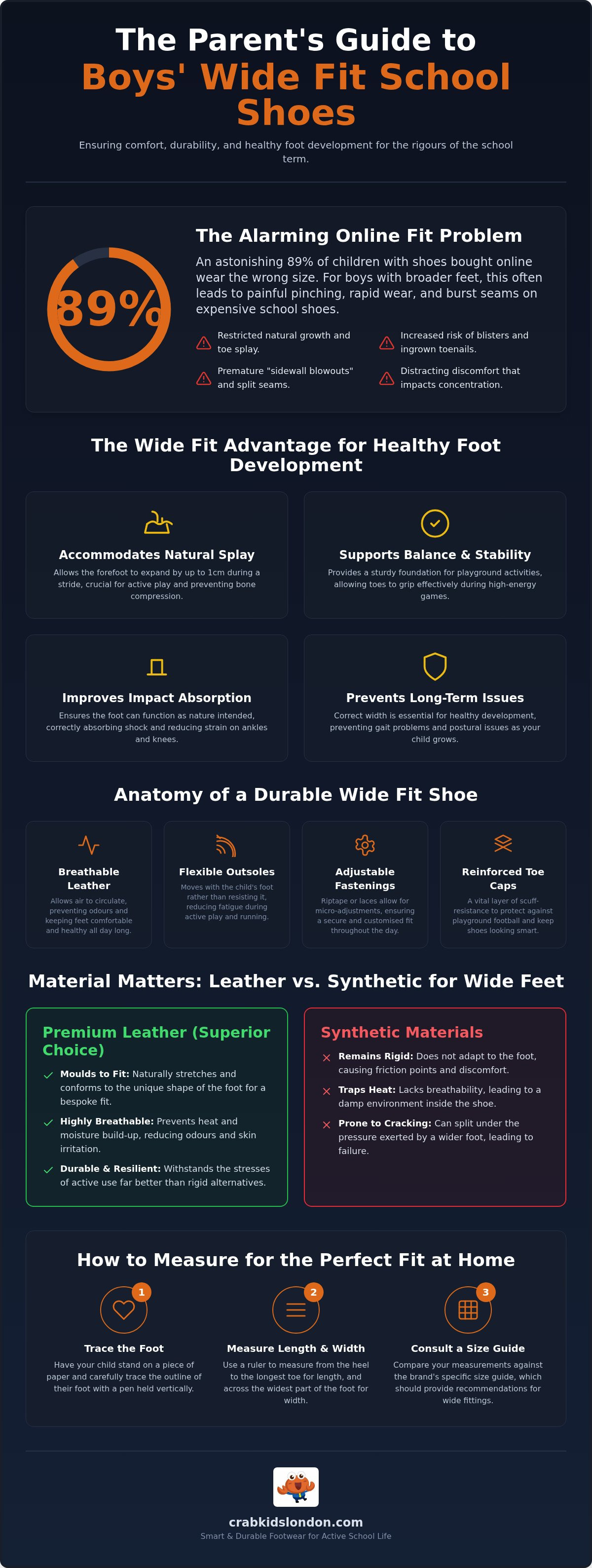 Boys wide fit school shoes