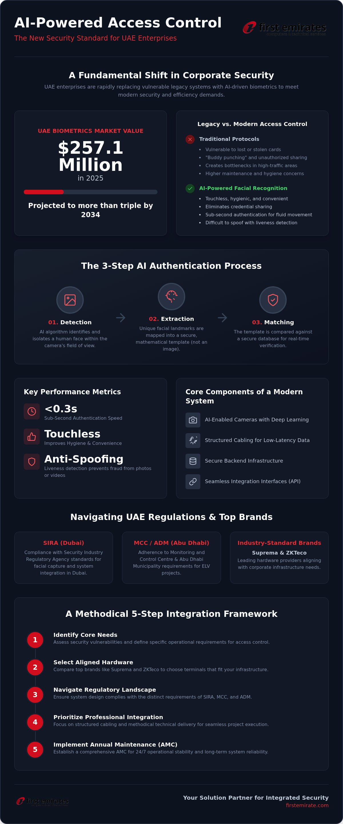 Facial recognition access control UAE