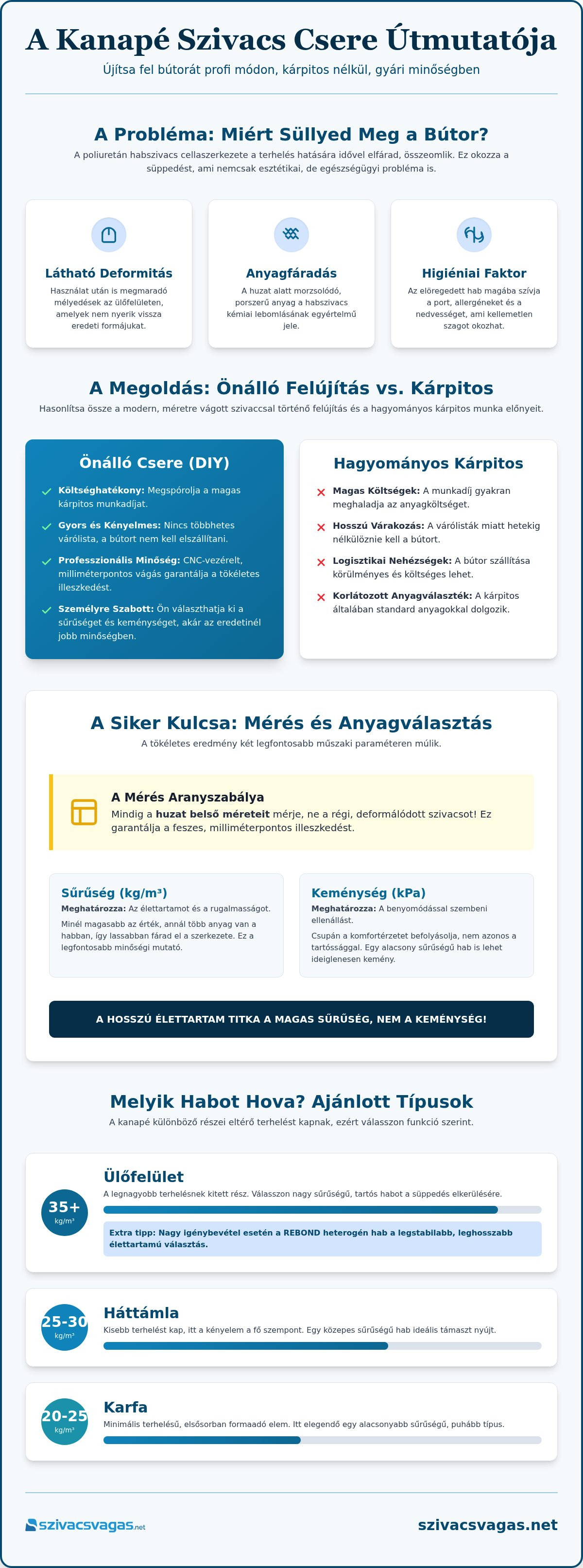 Kanapé szivacs csere