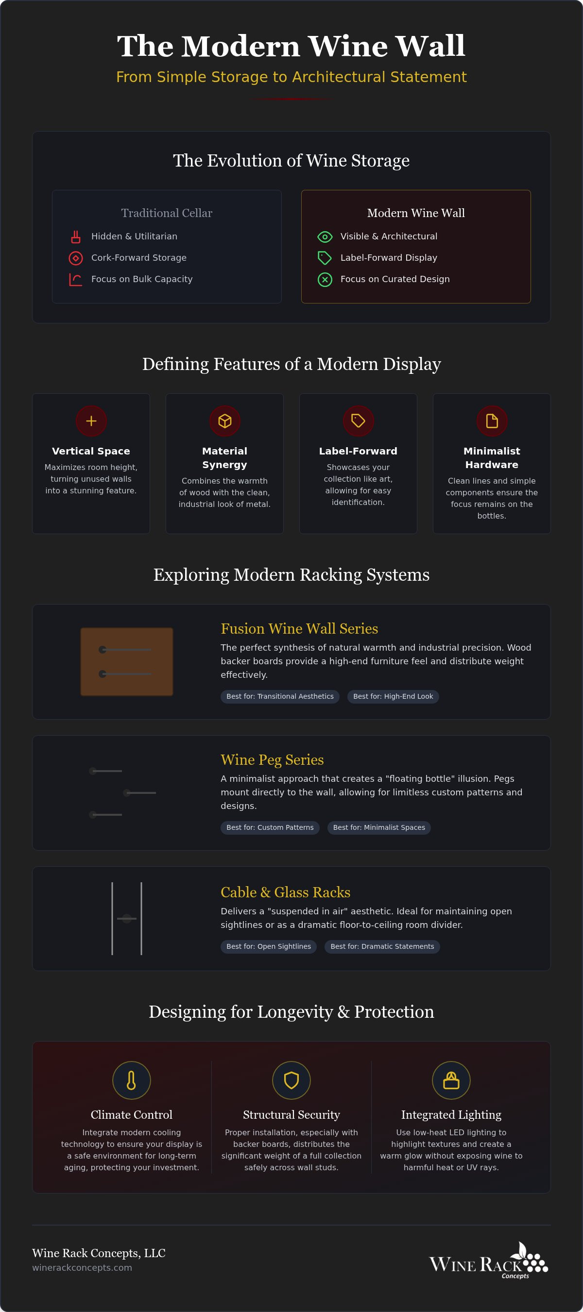 Fusion wine wall design