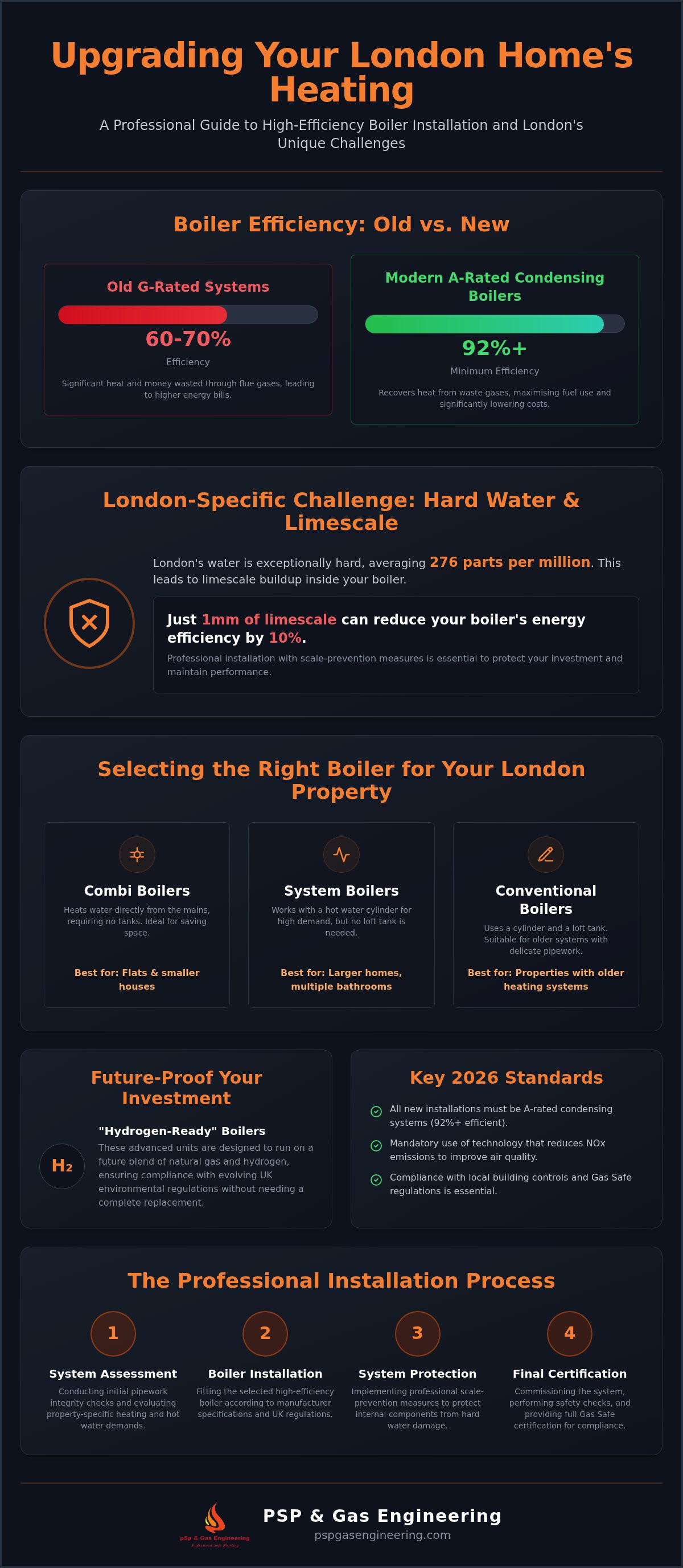 High efficiency boiler installation London