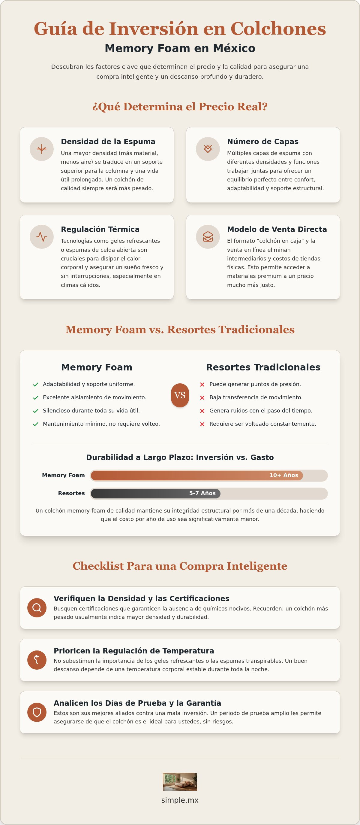 Precio colchón memory foam