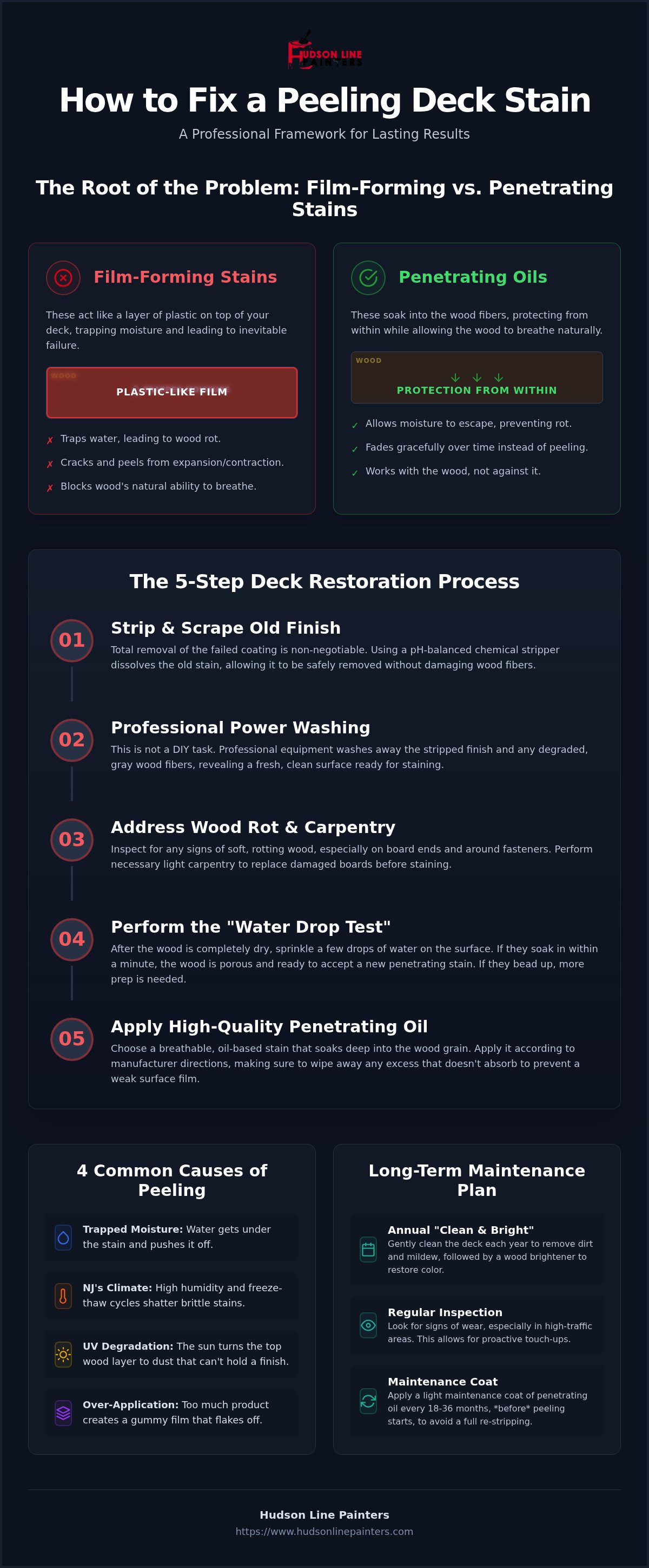 How to fix a peeling deck stain