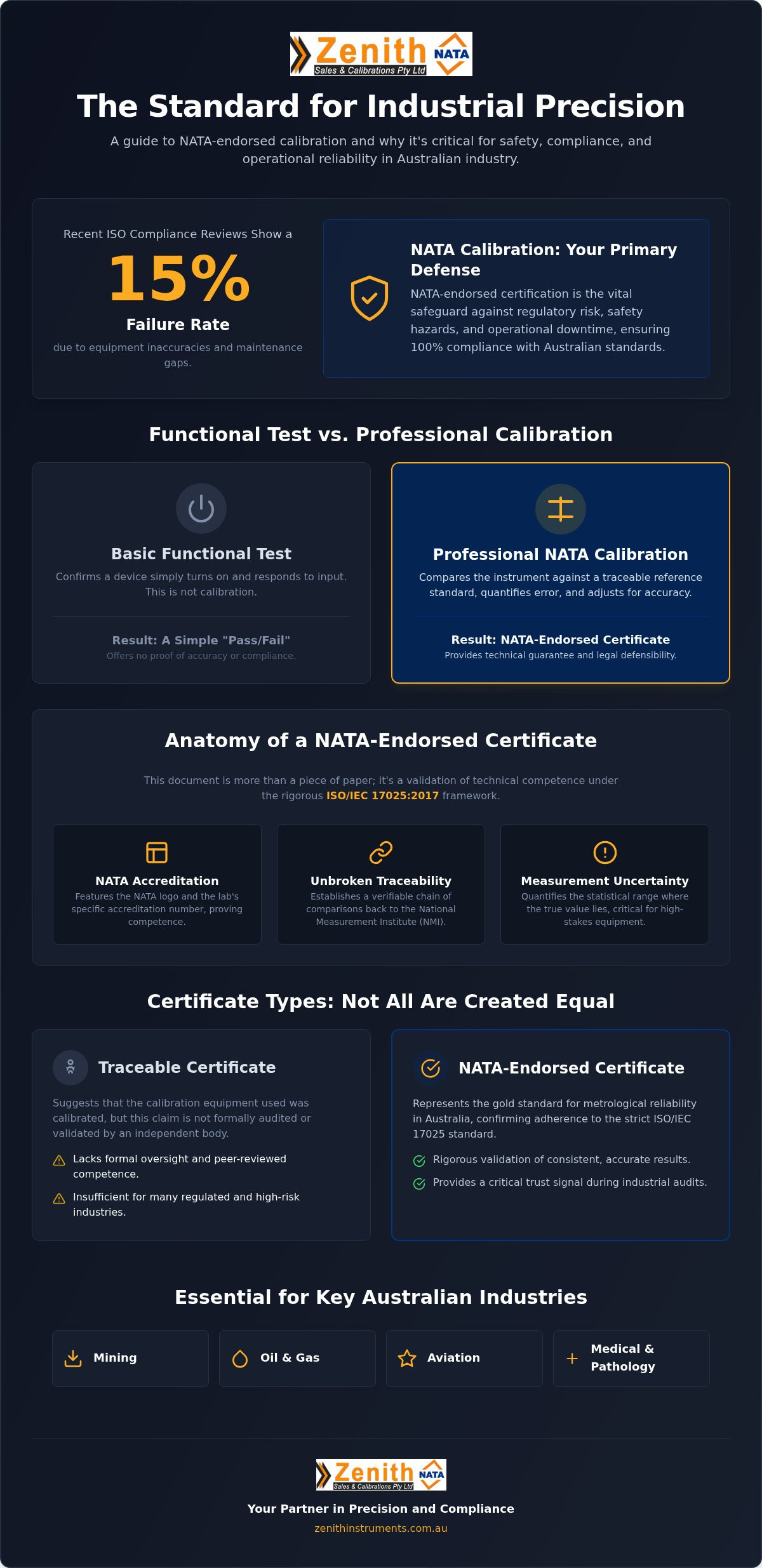 NATA calibration certificate