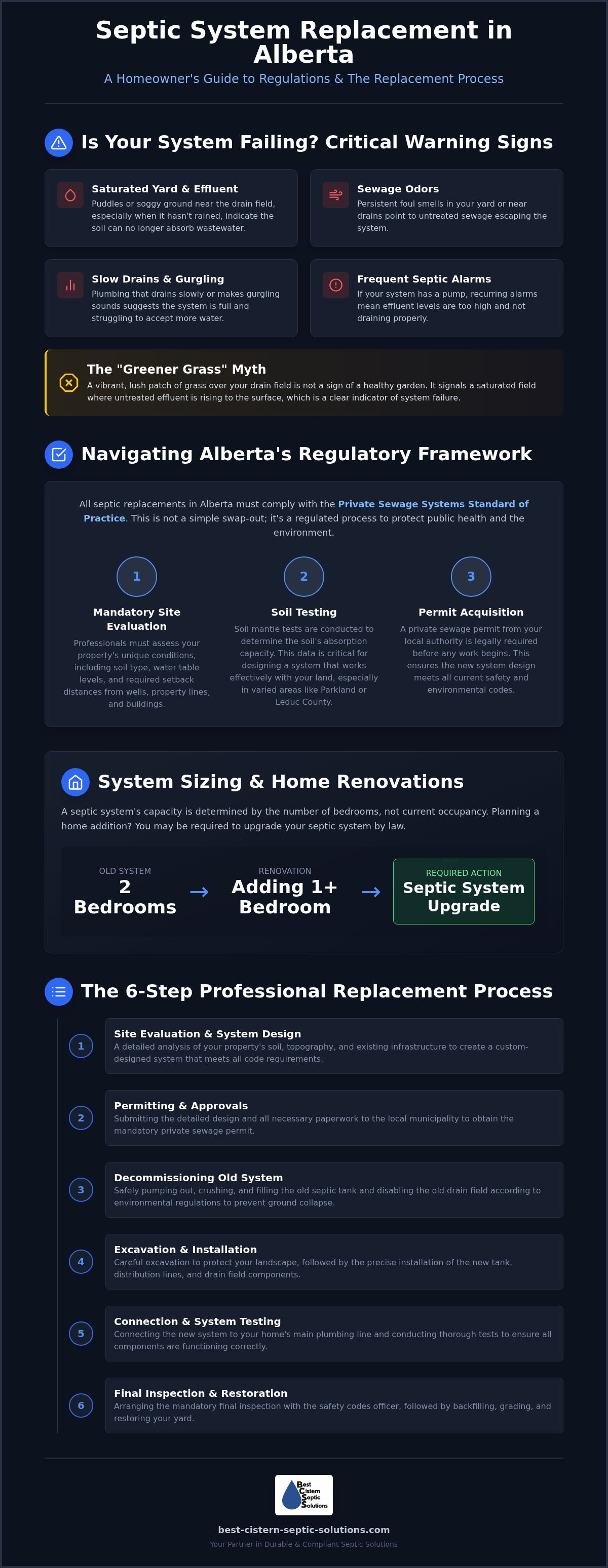 Septic system replacement process