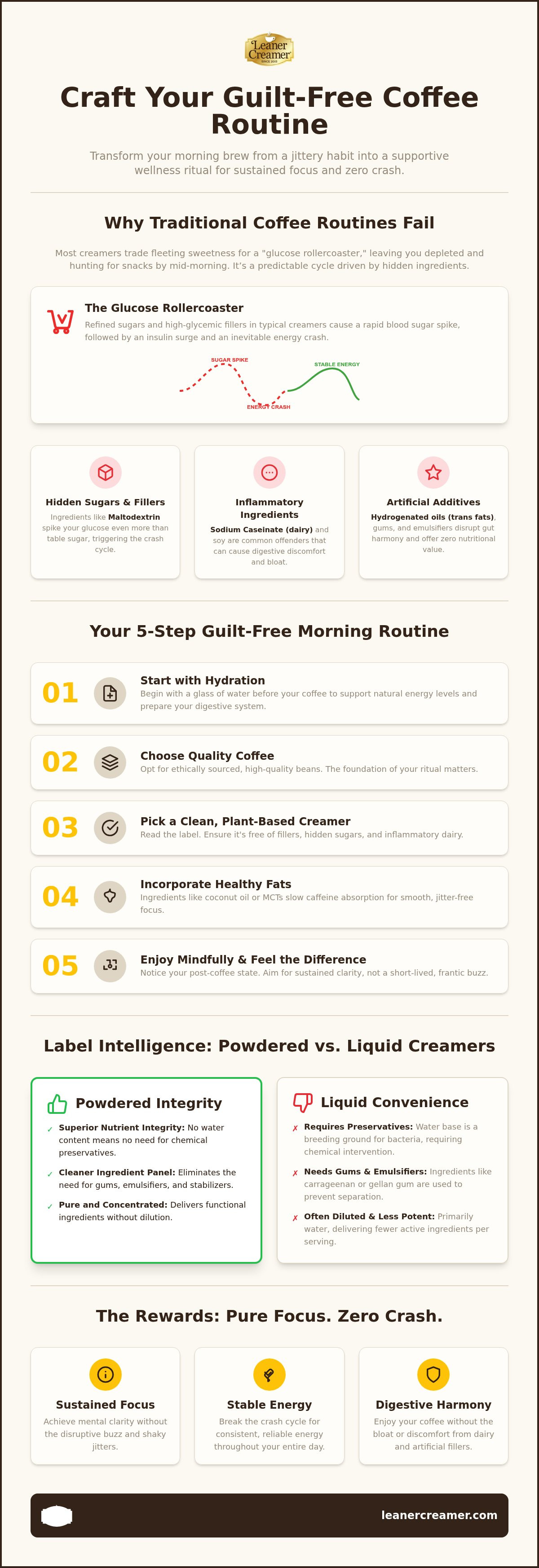 Guilt free coffee routine
