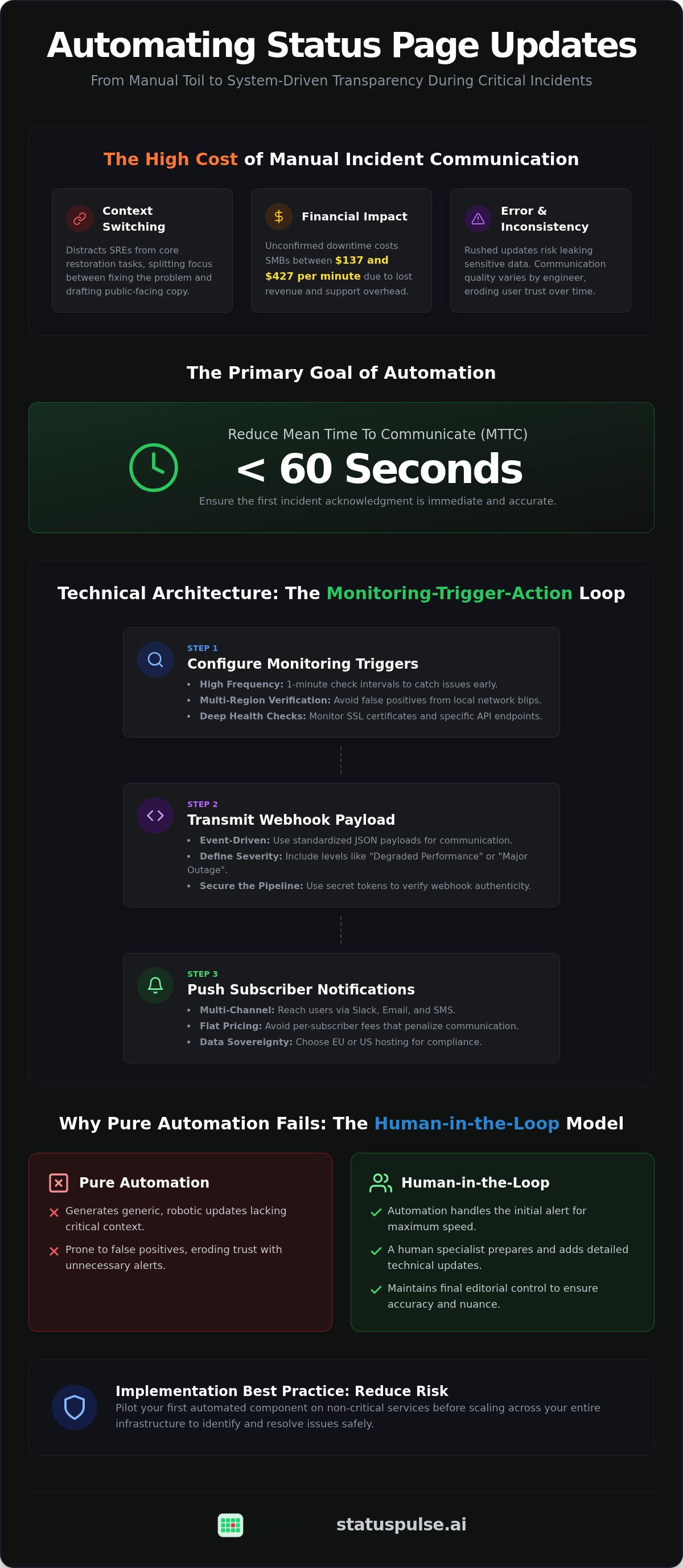 Automating status page updates