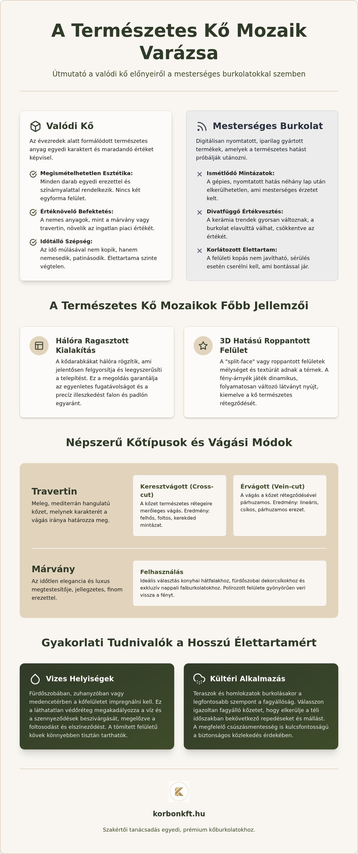 Természetes kő mozaik