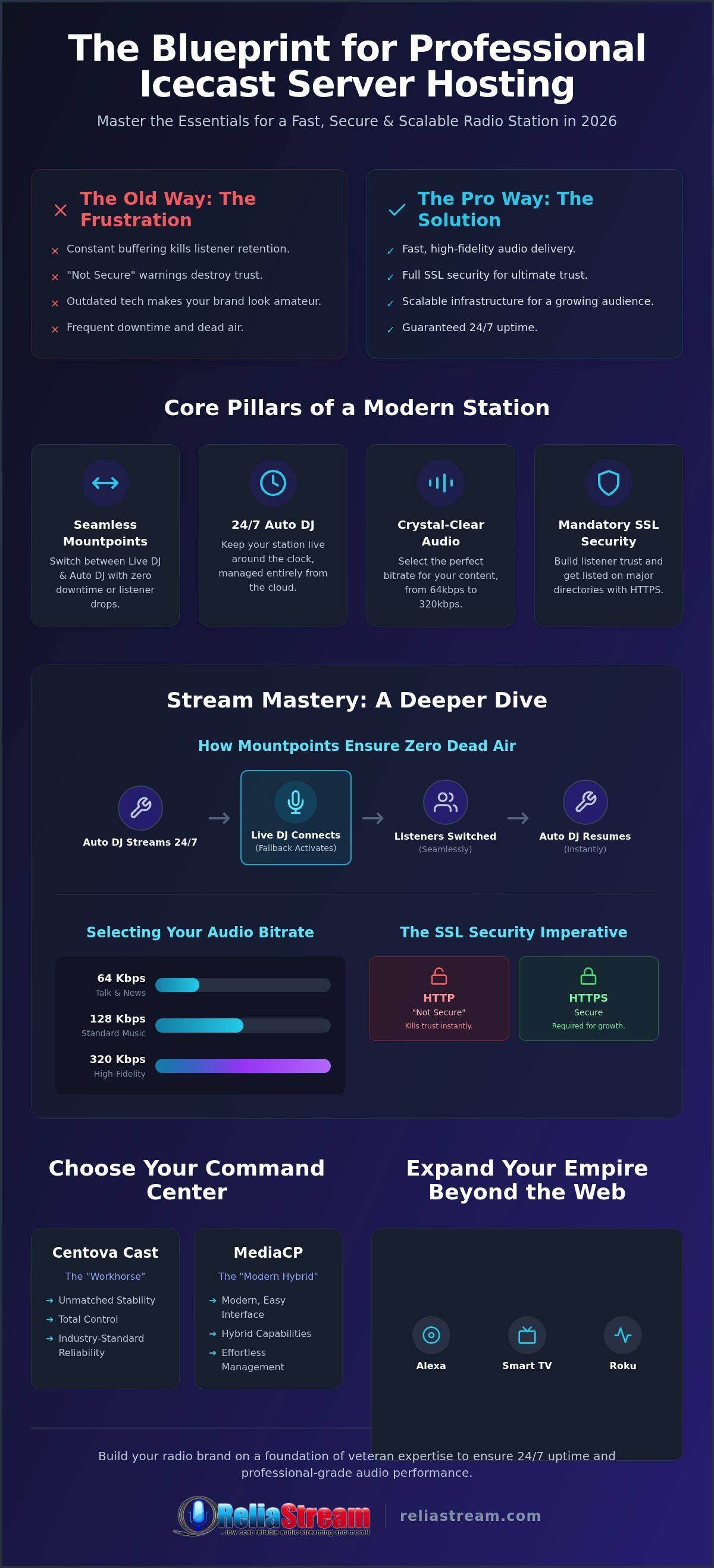 Icecast server hosting