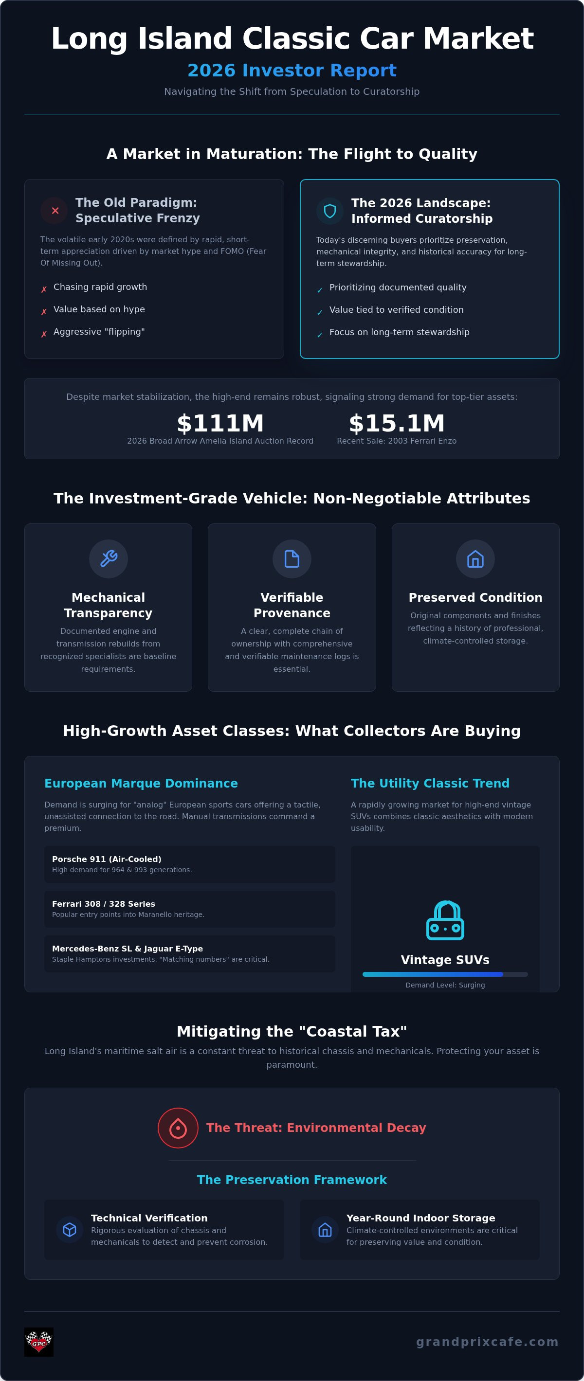 Classic car market trends Long Island