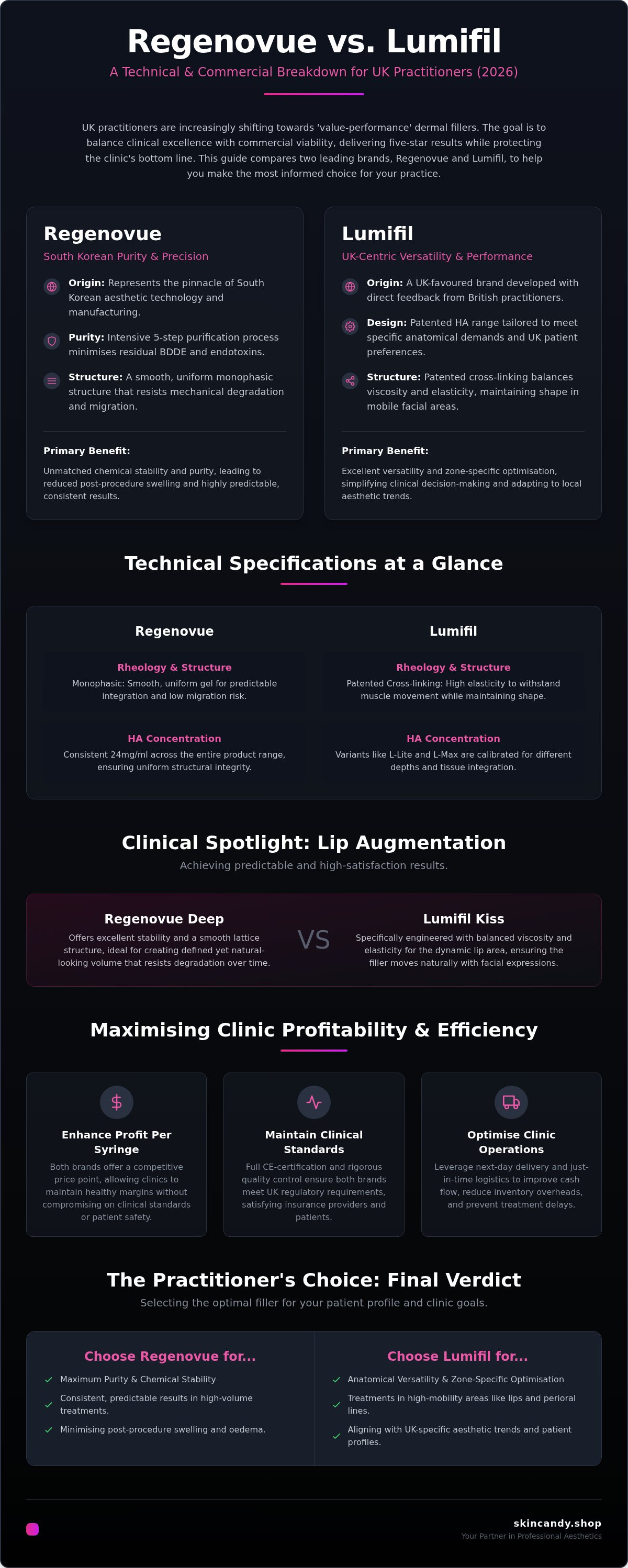 Regenovue vs Lumifil for practitioners