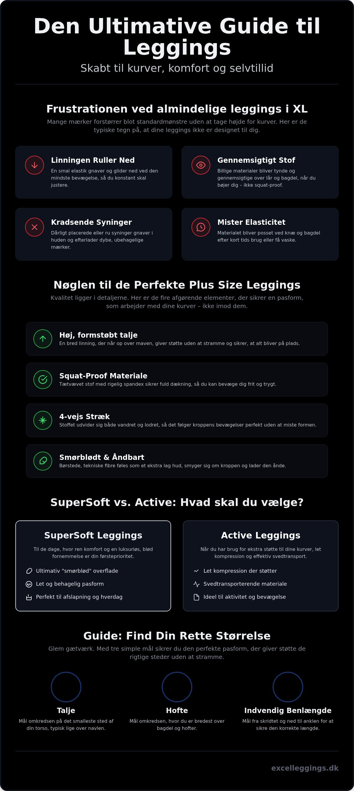 Strækbare leggings plus size